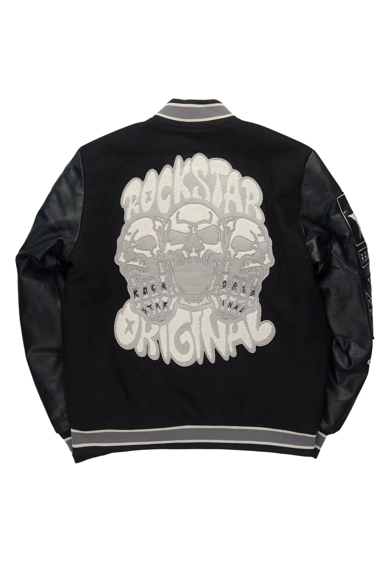 Vidar Black Varsity Jacket