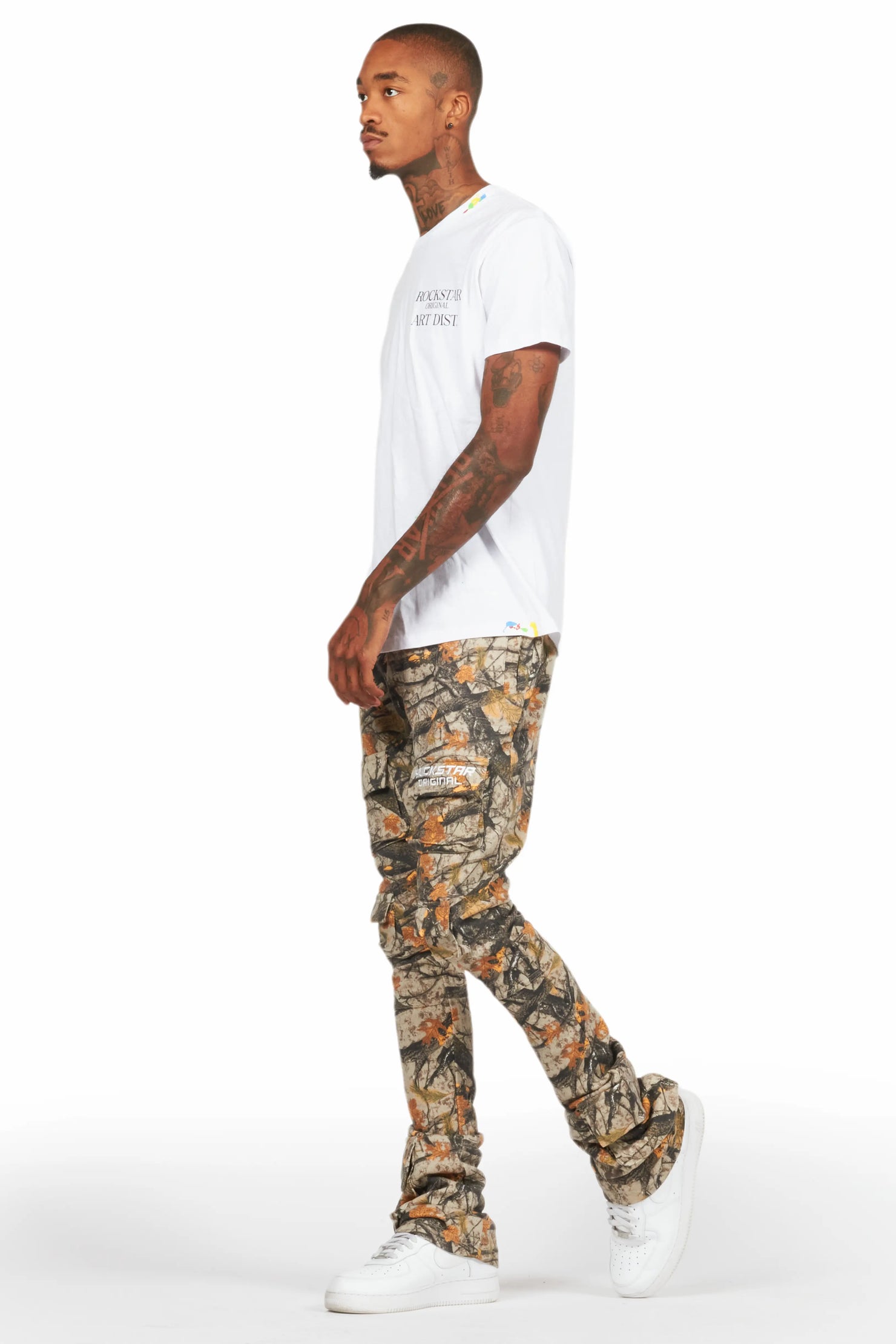 Connor Tree Camo Stacked Flare Track Pant