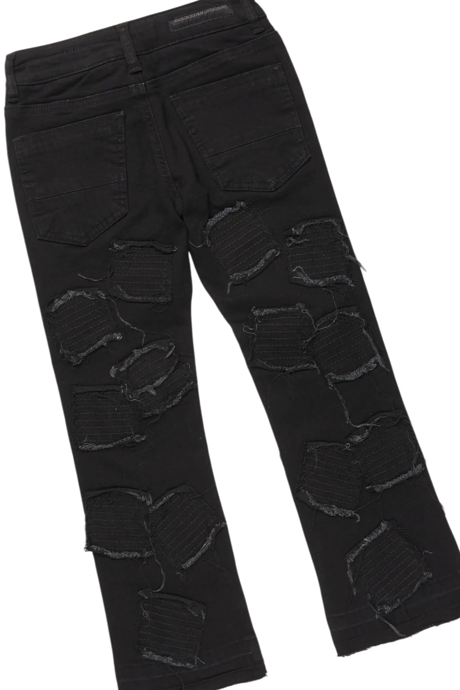 Boys Radu Red Hoodie/Stacked Flare Jean Set