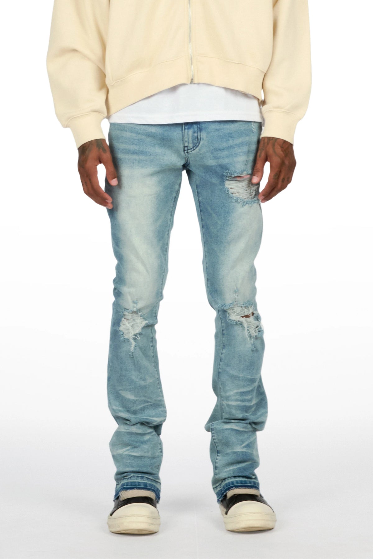 Plumm Medium Blue Stacked Jean