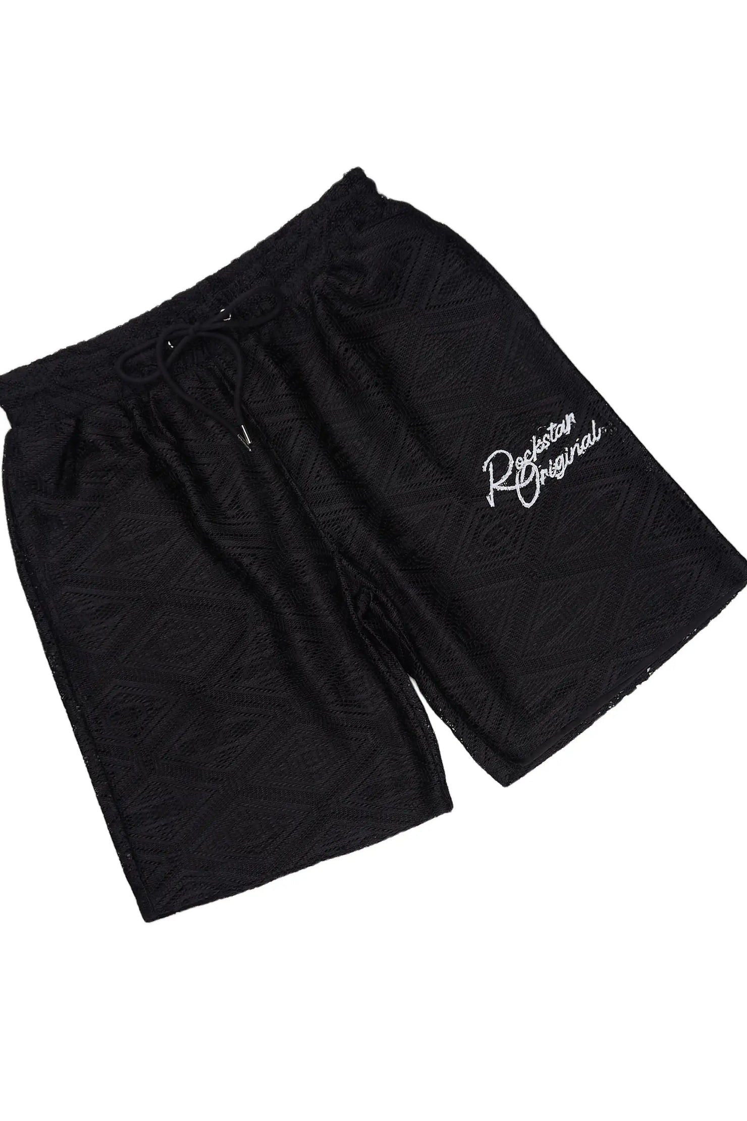 Sheck Black Button Down Shirt/Short Set
