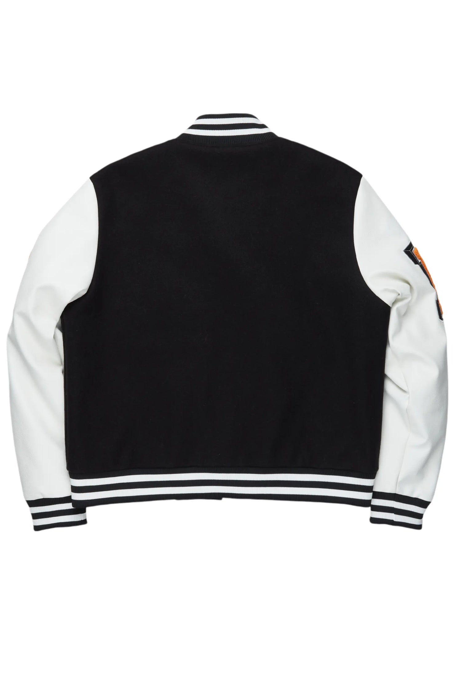 Ahjalee Black Oversized Varsity Jacket