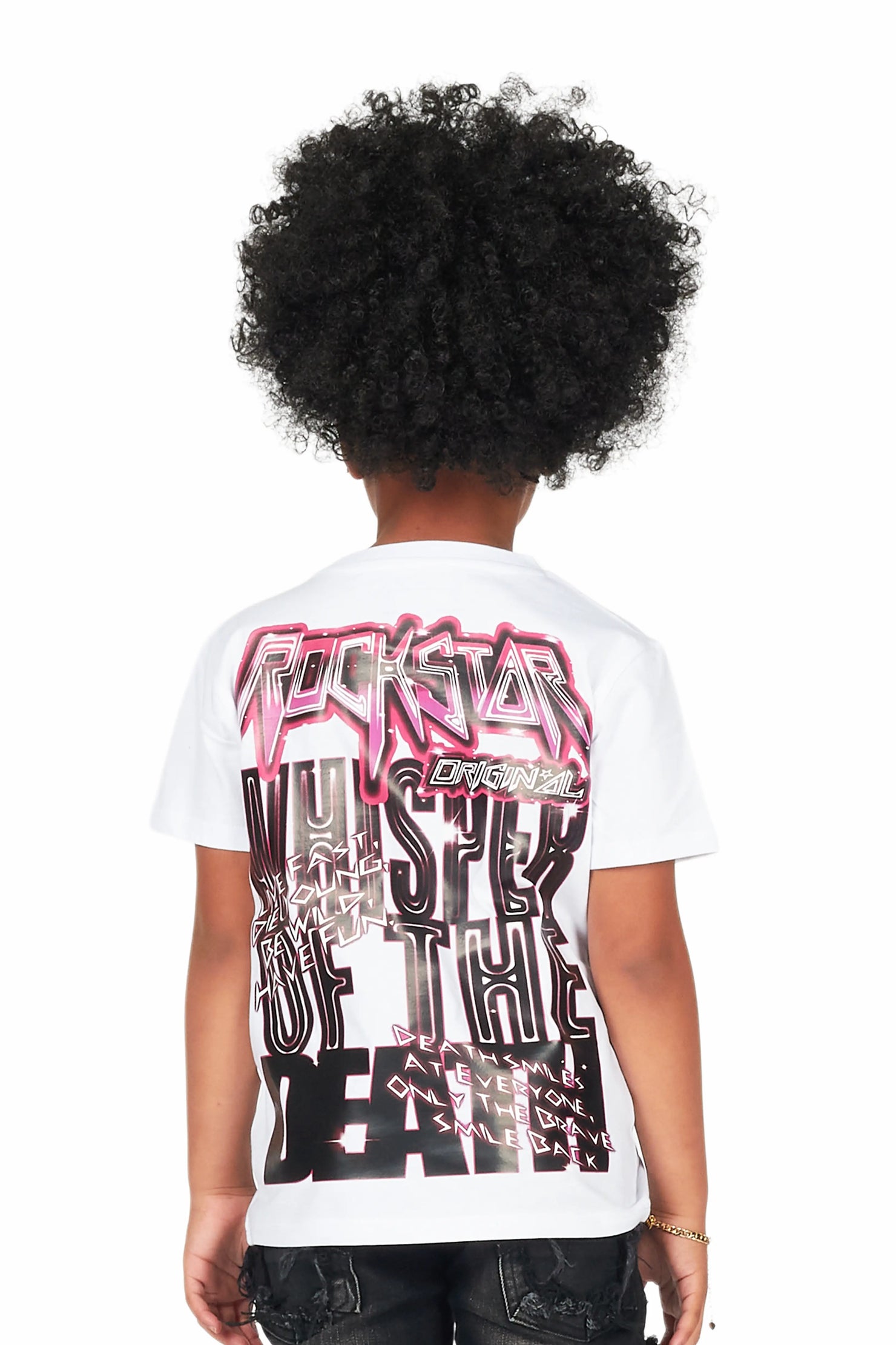 Girls Bastina White Graphic T-Shirt