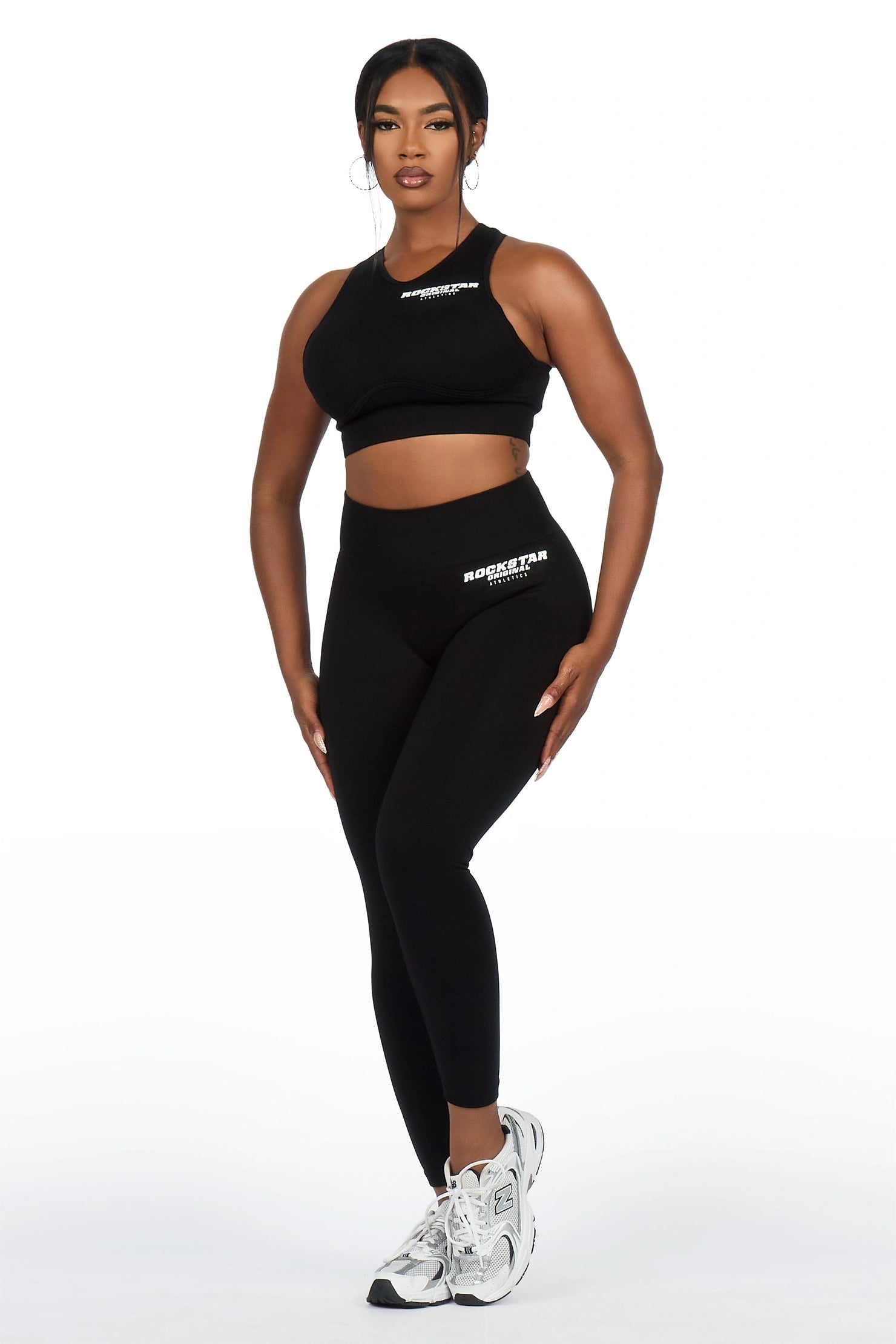 Brevyn Black Tank Active Legging Set