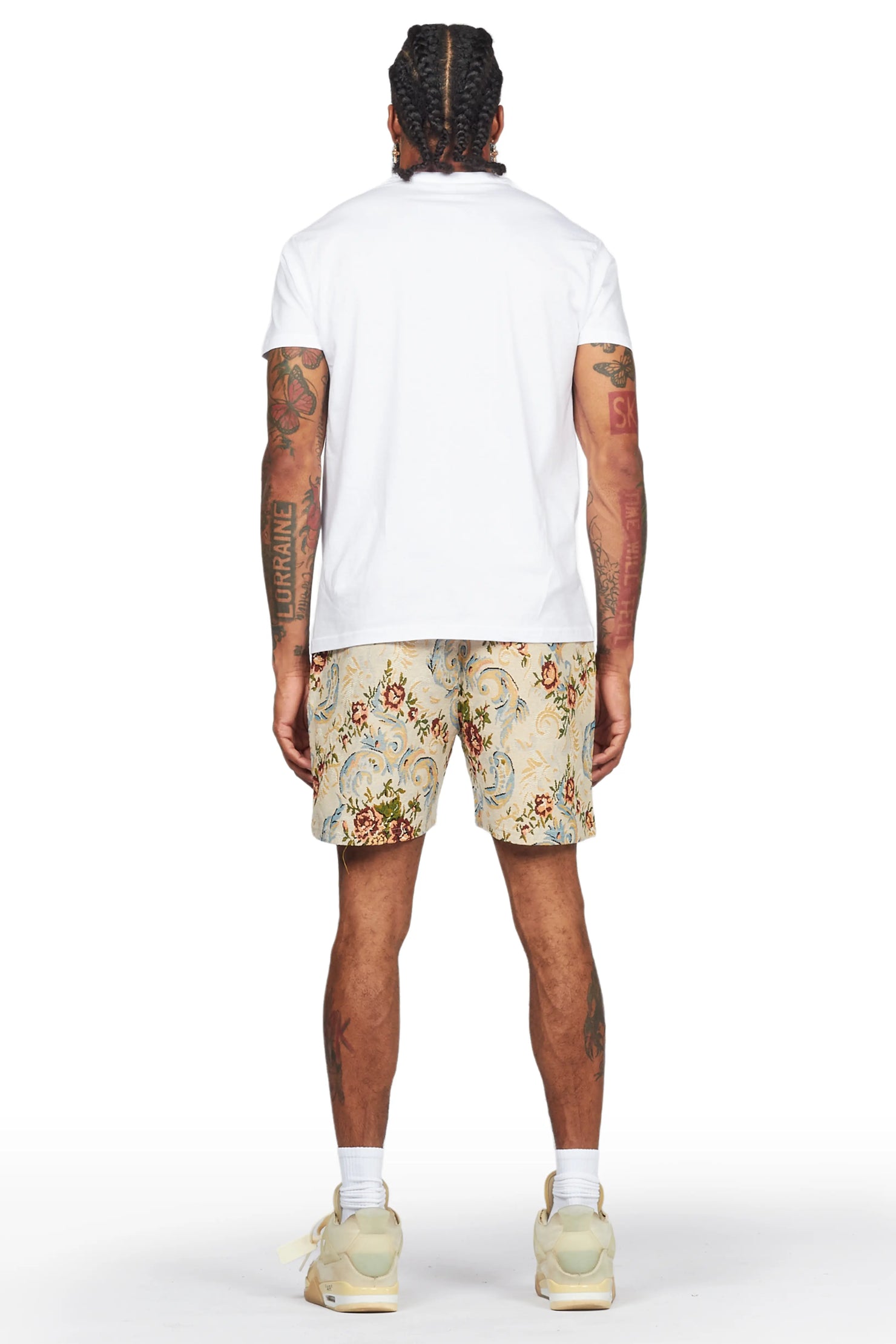 Tappy White/Beige T-Shirt Short Set