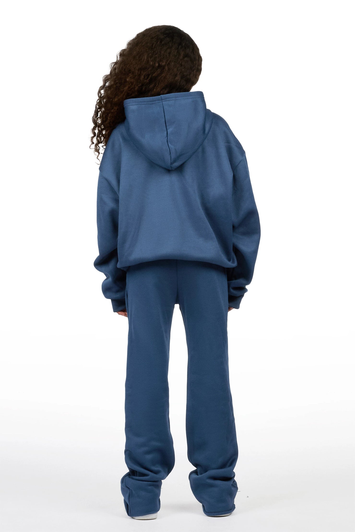 Girls Arkel Navy Hoodie Stacked Track Set
