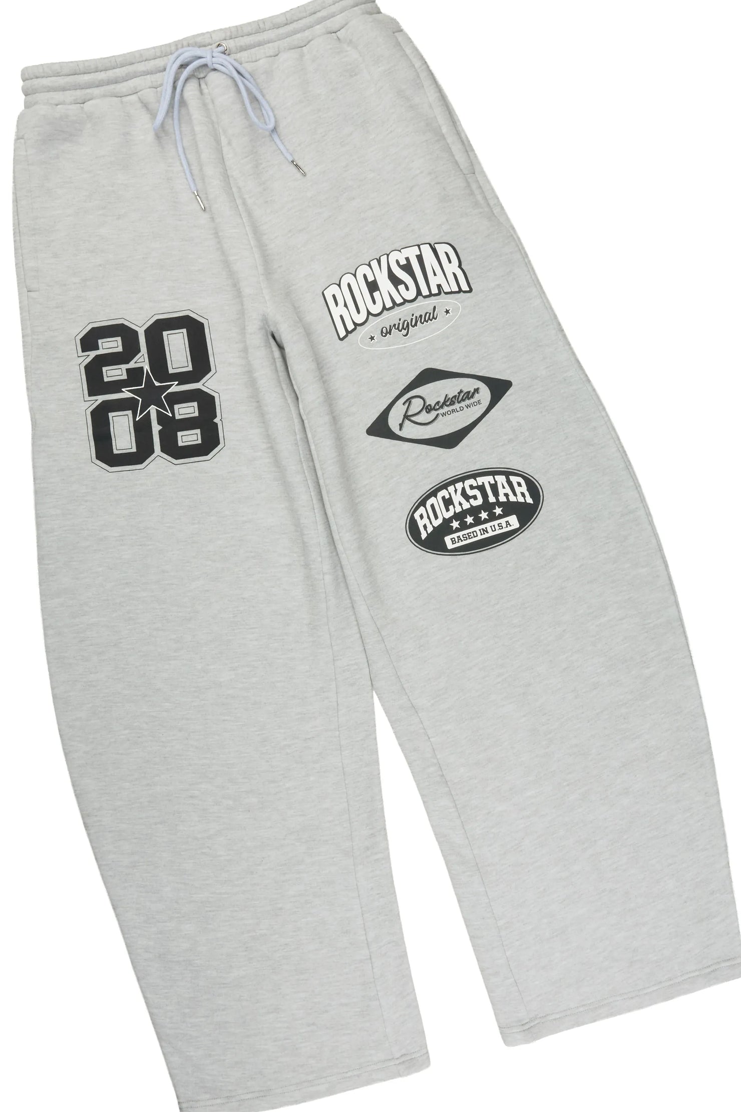 Verseny Heather Grey 1/4 Zip Crop Boxy Tee Fleece /Barrel Fit Set Track Set