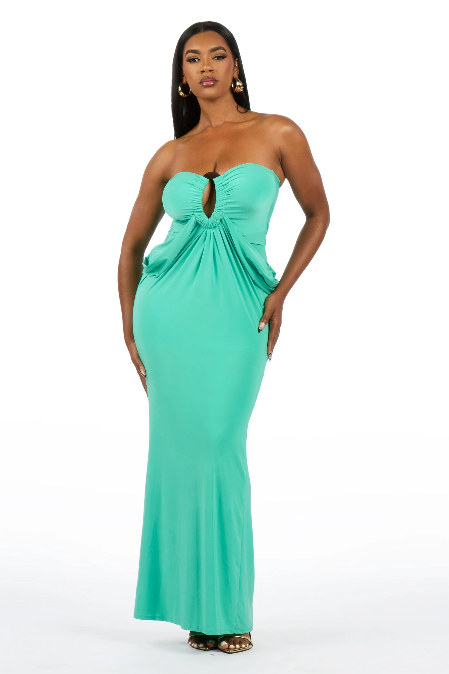Hollywood Turquoise Maxi Dress