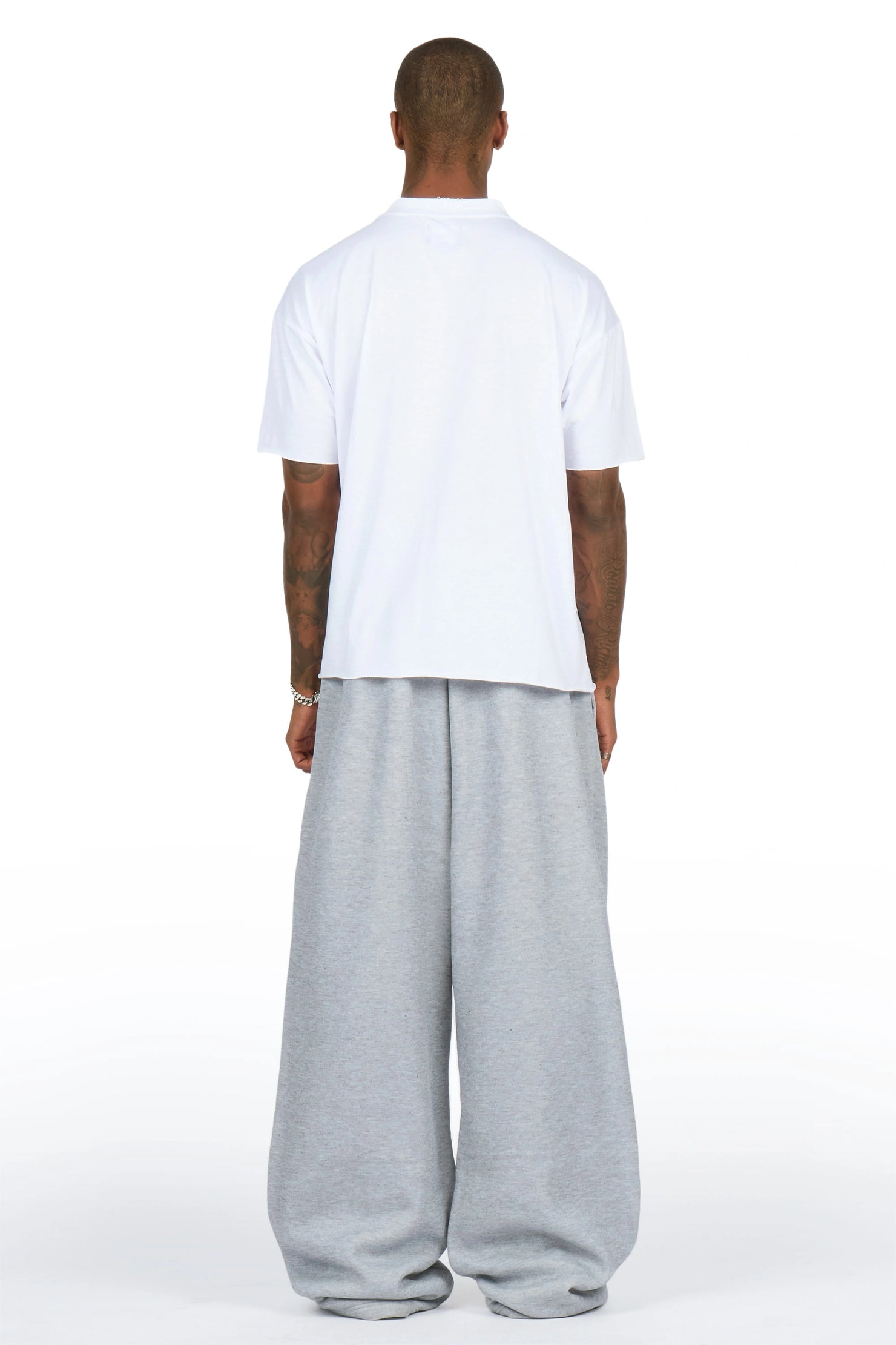 Alas Heather Grey T-Shirt/Baggy Track Set