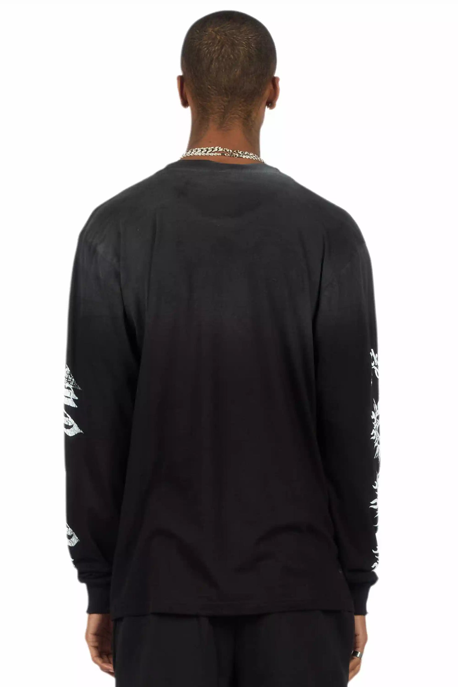 All Seeing Eyes Black Long Sleeve Graphic T-Shirt