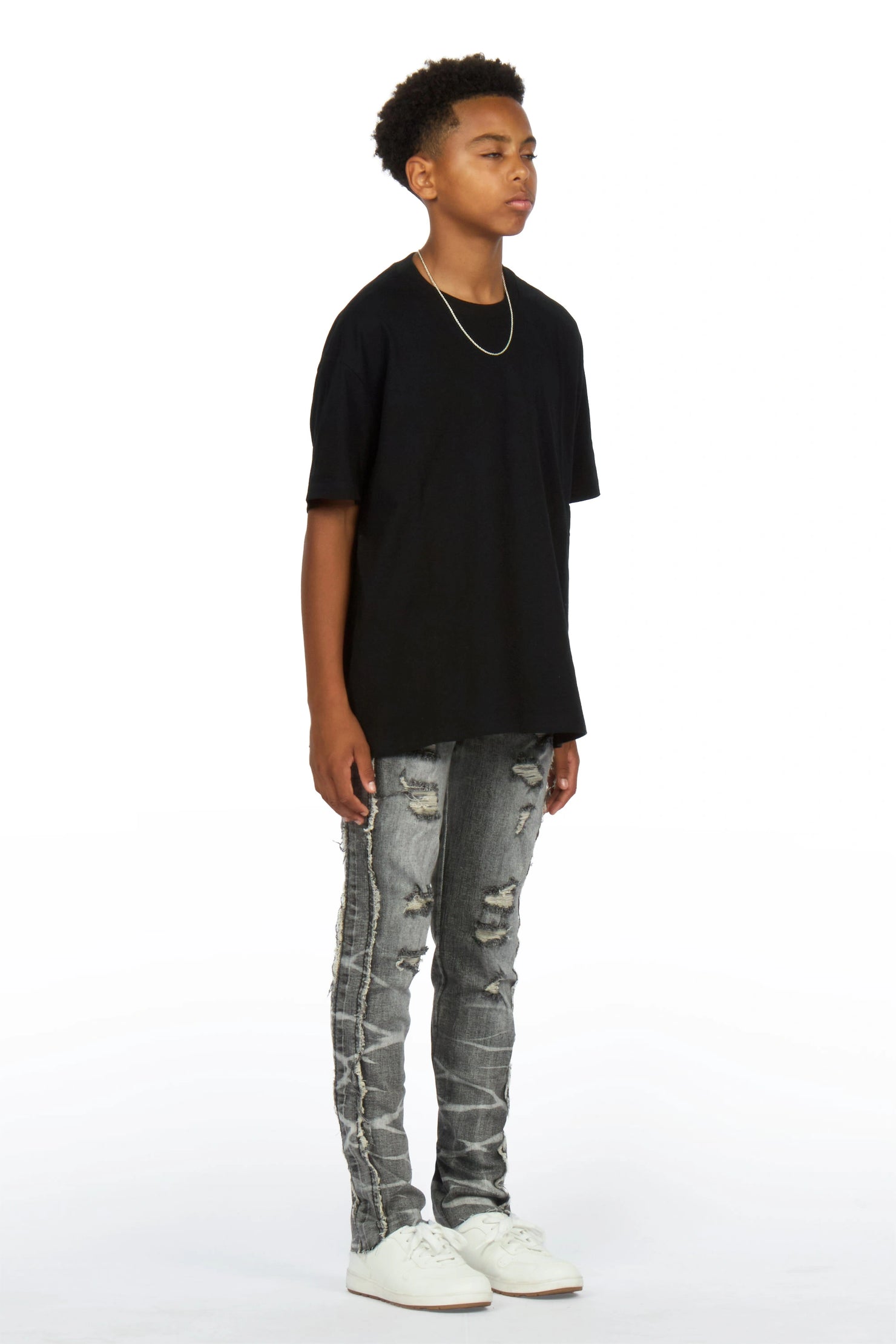 Boys Rugged Black Slim Jean