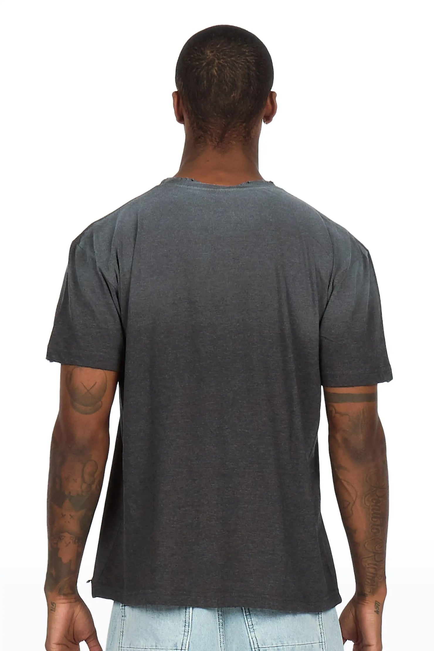 Rhon Charcoal Oversized Graphic T-Shirt