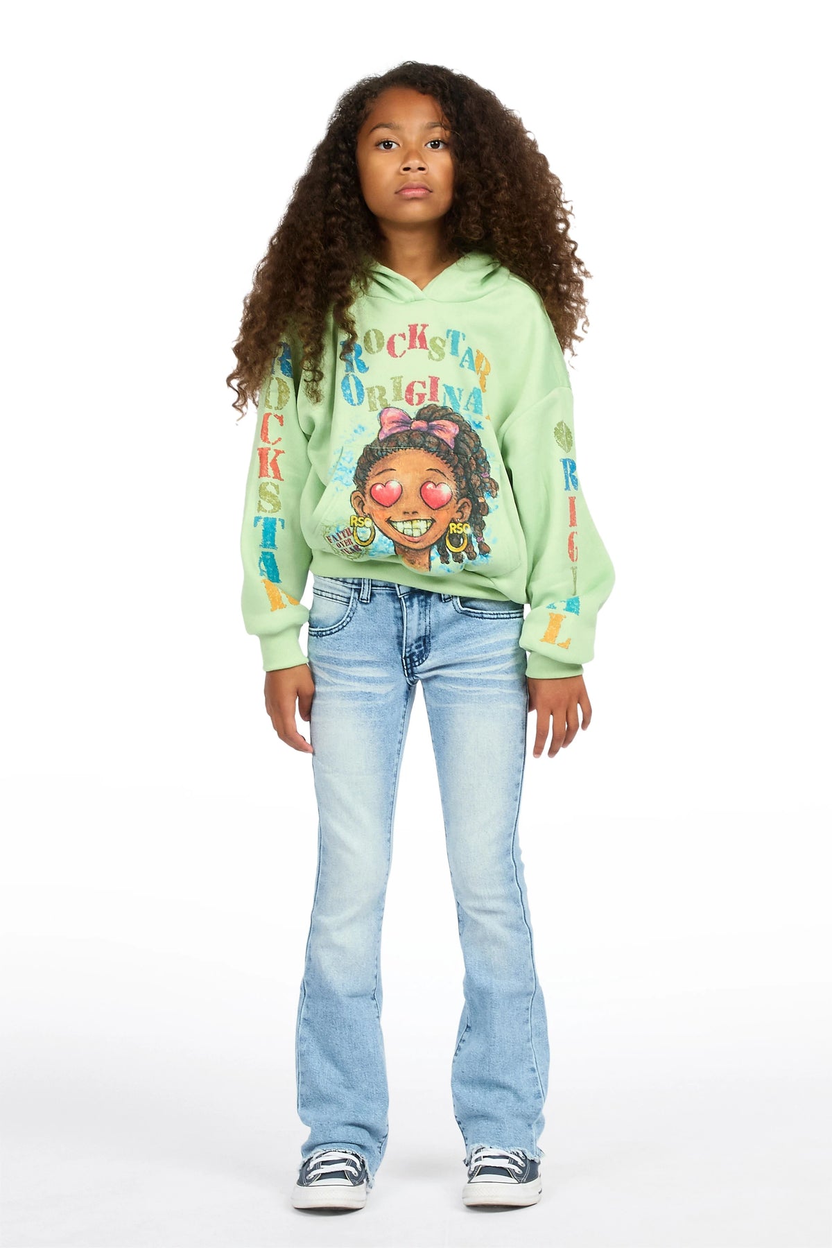 Girls Daga Blue 2.0 Stacked Flare Jean