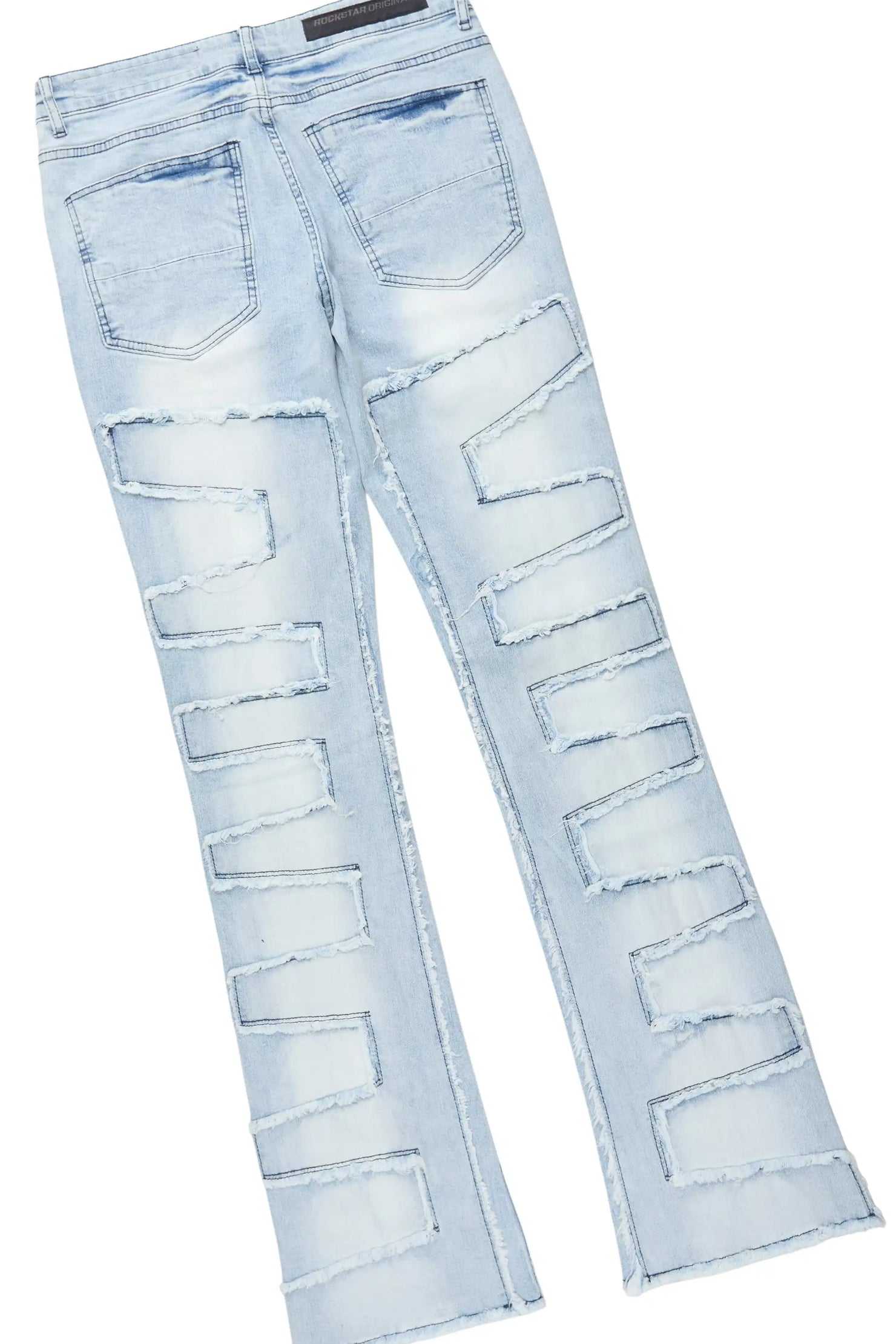 Saxon Red/Blue Hoodie/Stacked Flare Jean Set