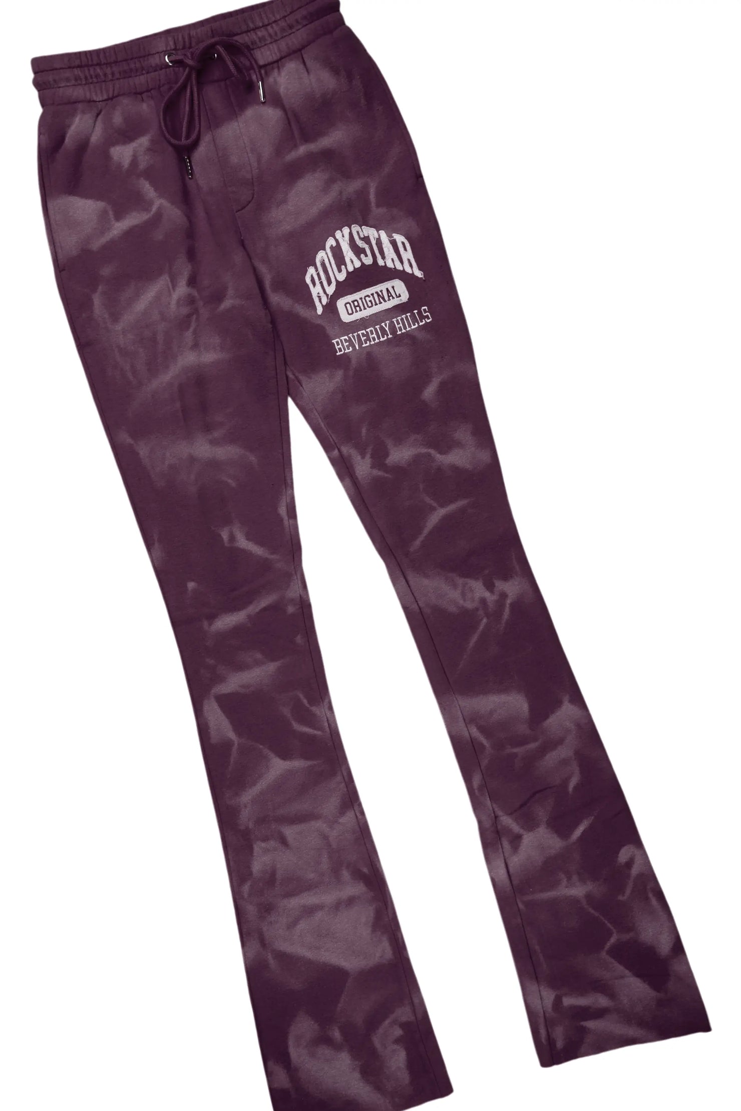 Member Purple Hoodie Patchwork Stacked Flare Track Set