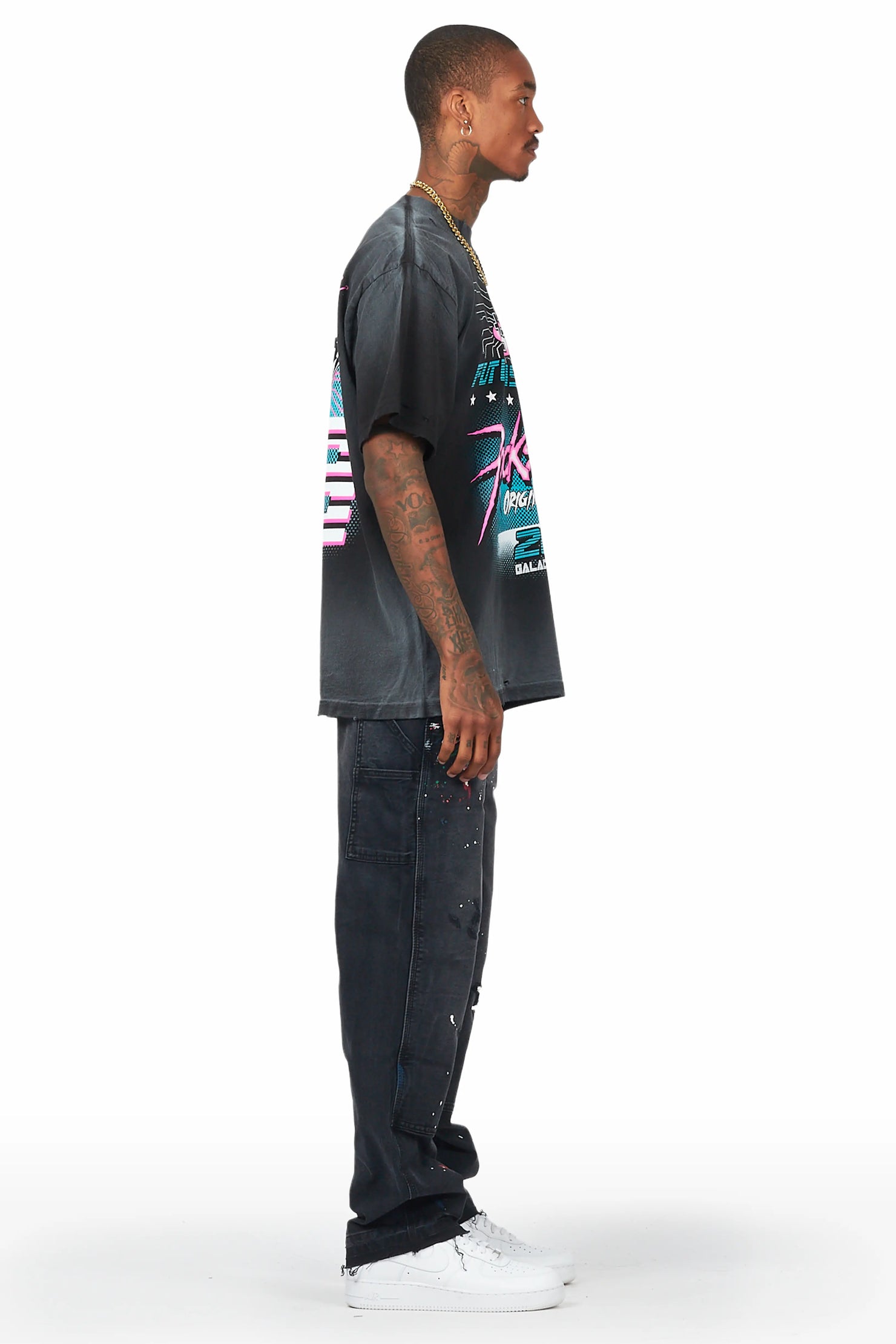 Zoticus Black Baggy Fit Jean