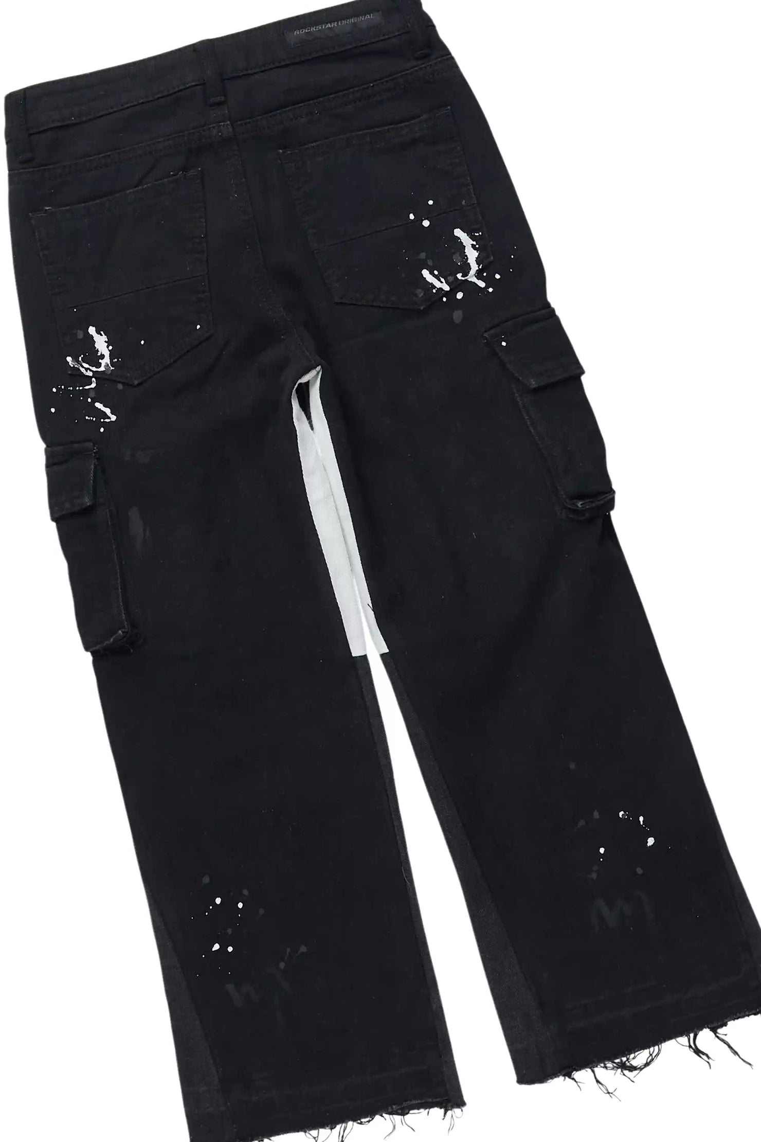 Girls Talie Black/Black T-Shirt/Baggy Jean Set