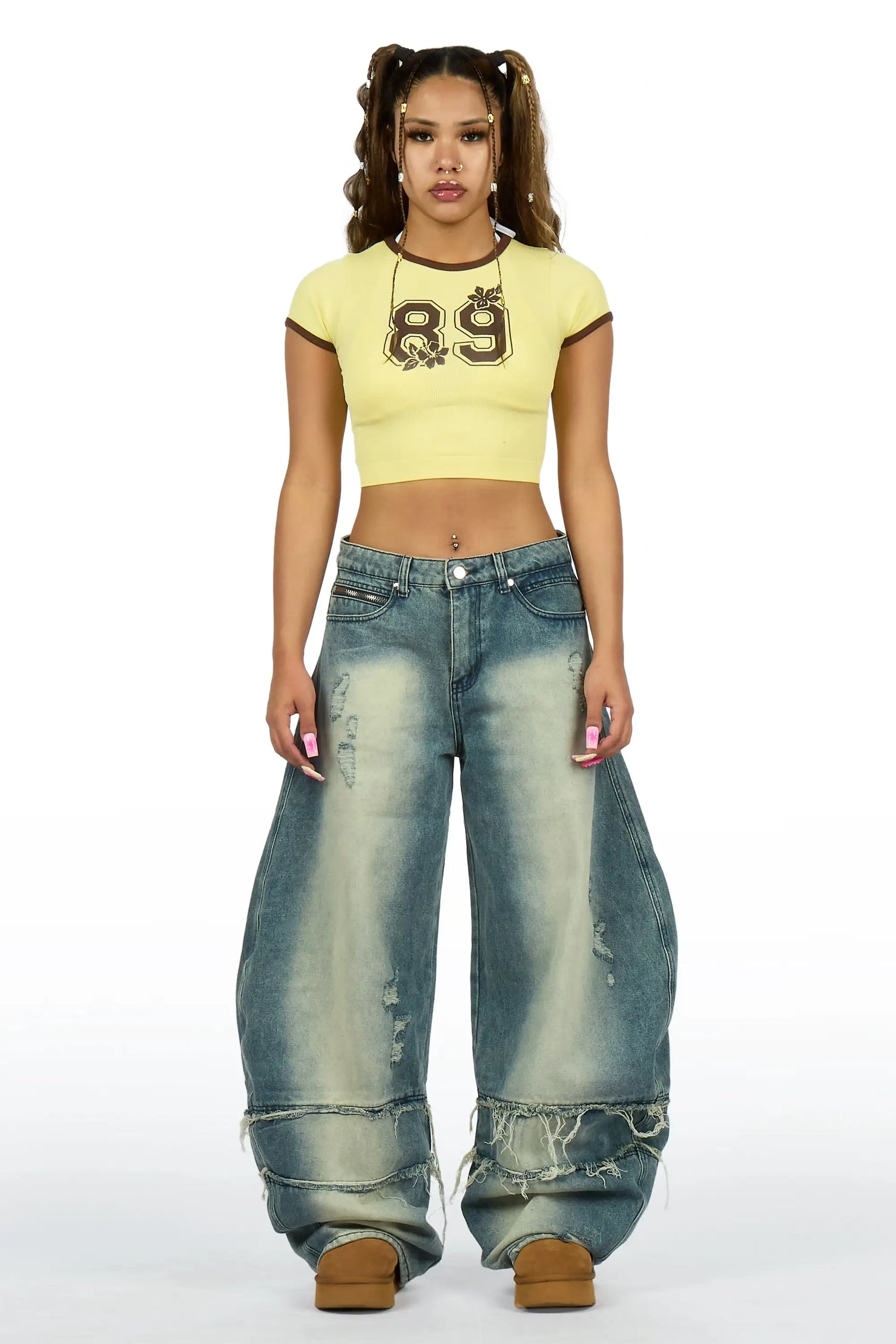 Nuvia Blue Barrel  Fit Jean