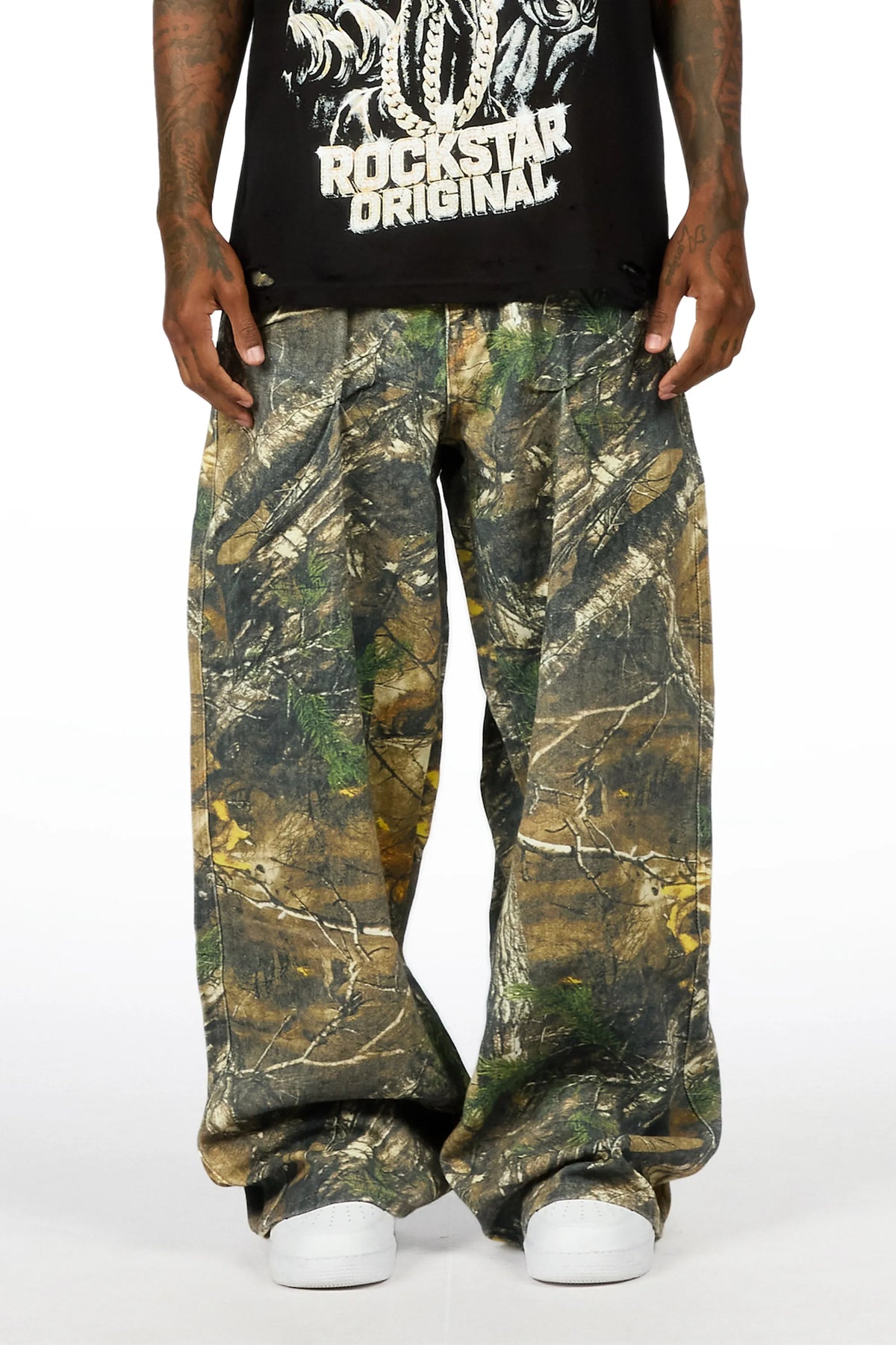 Attlee Tree Camo Baggy Fit Jean