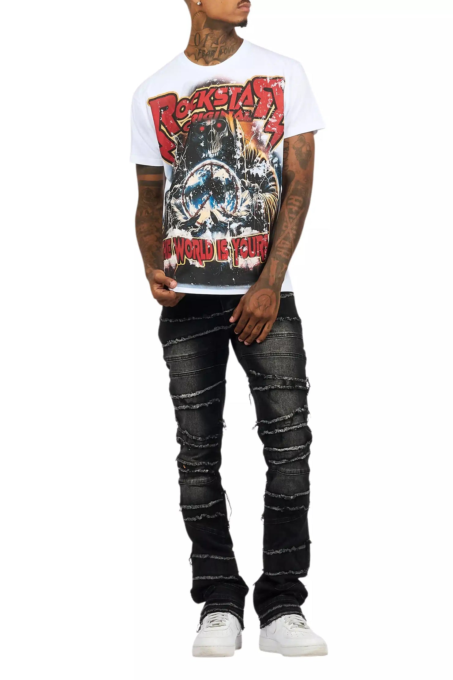 Lucian 2.0 White Oversized Graphic T-Shirt