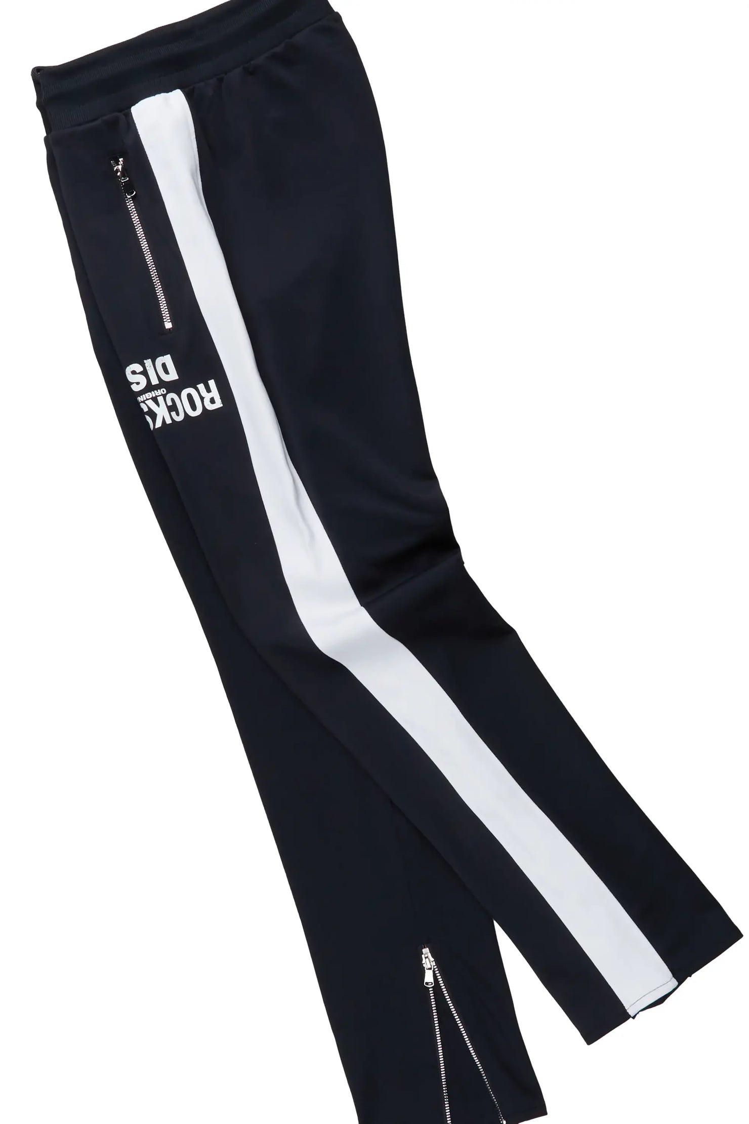 Dist. Town Black Slim Fit Tricot Track Set