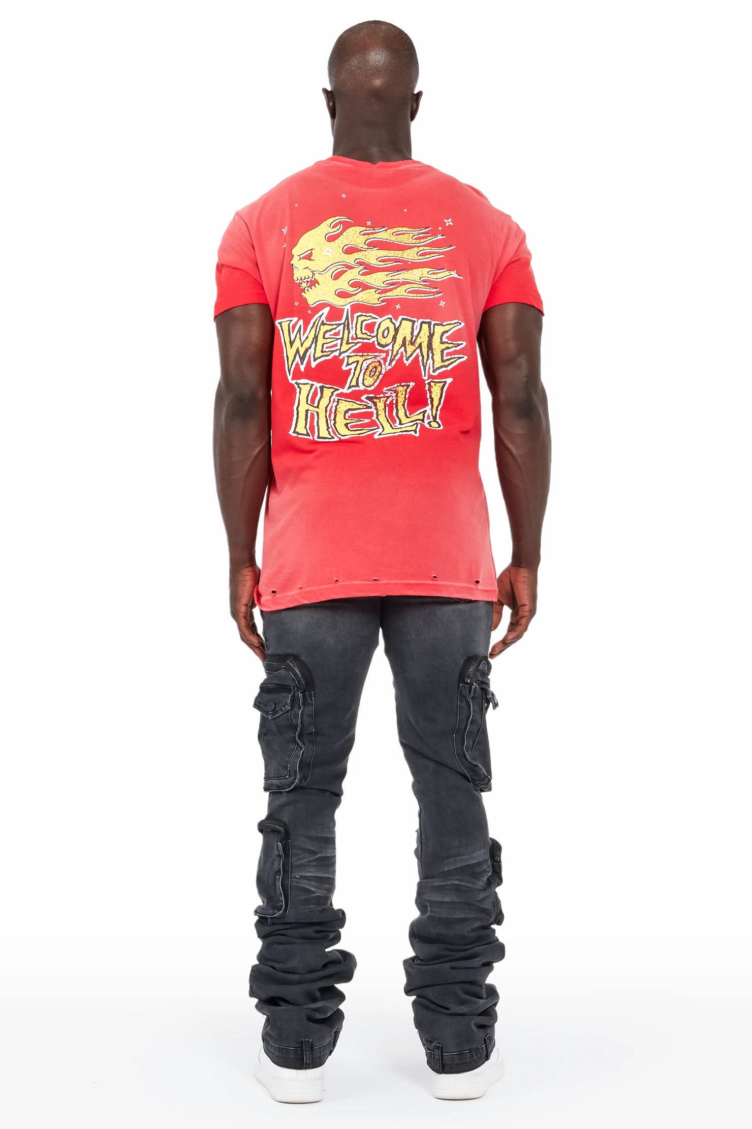 Shane Grey Wash Super Stacked Flare Jean