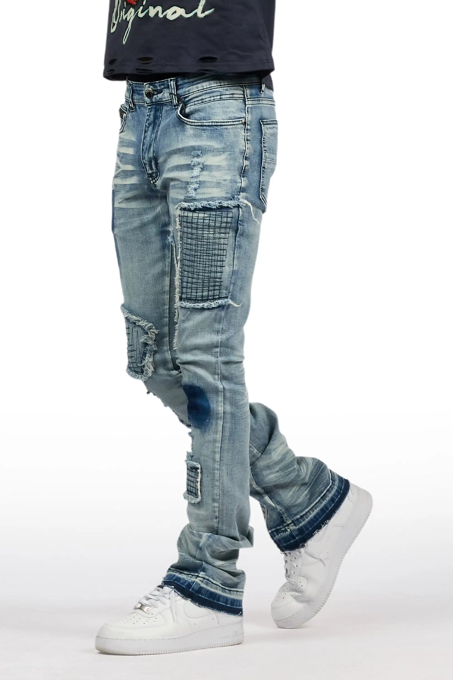 Raglord Light Blue Stacked Flare Jean