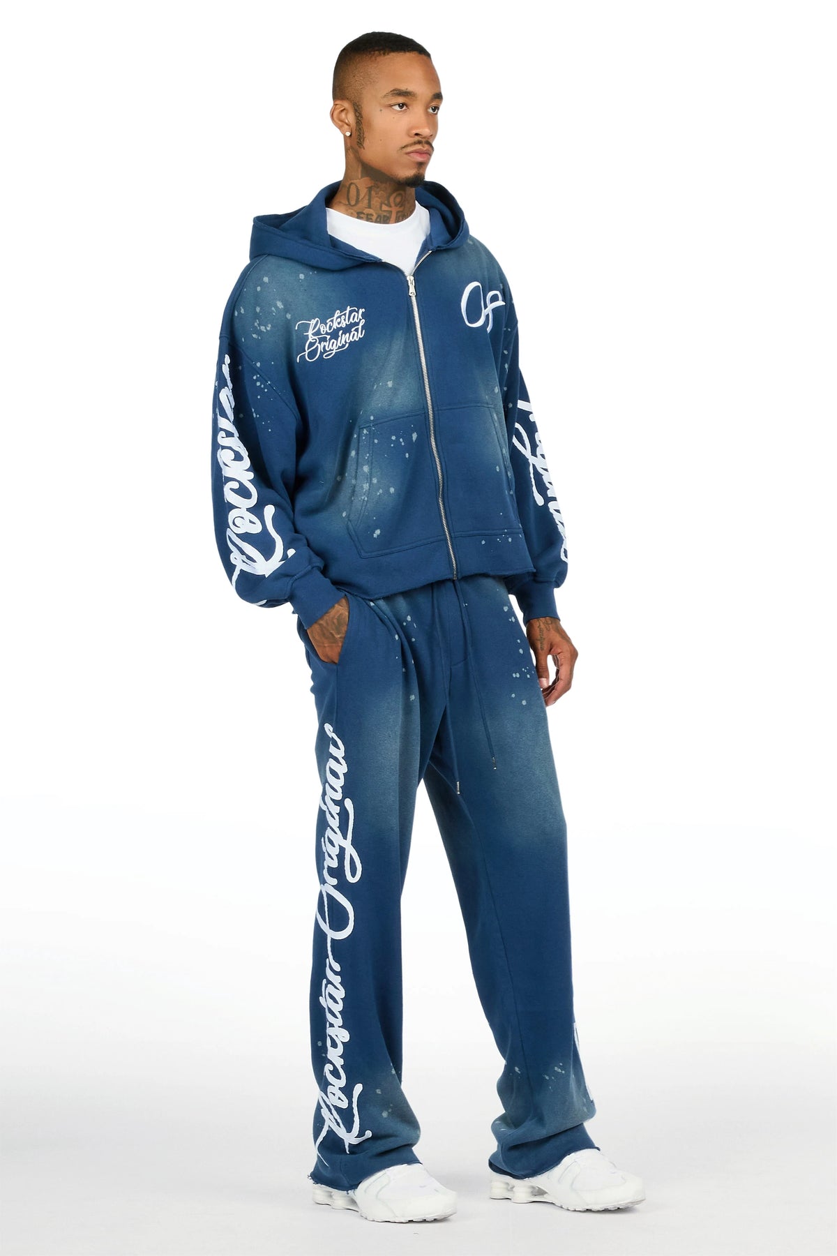 Hanif Navy Hoodie/Straight Pant Track Set