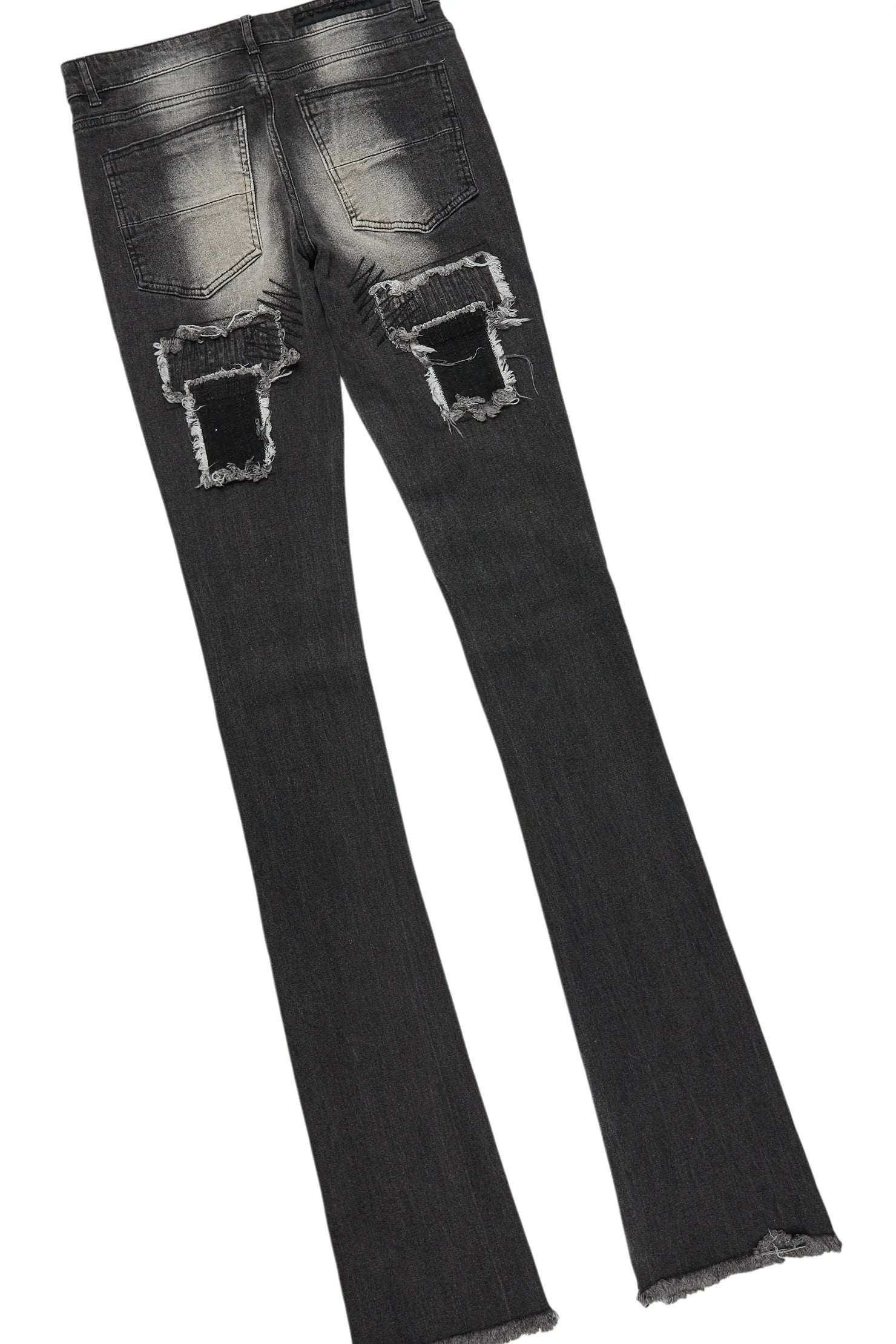 Waller Heather Grey Hoodie/Super Stacked Flare Jean Bundle