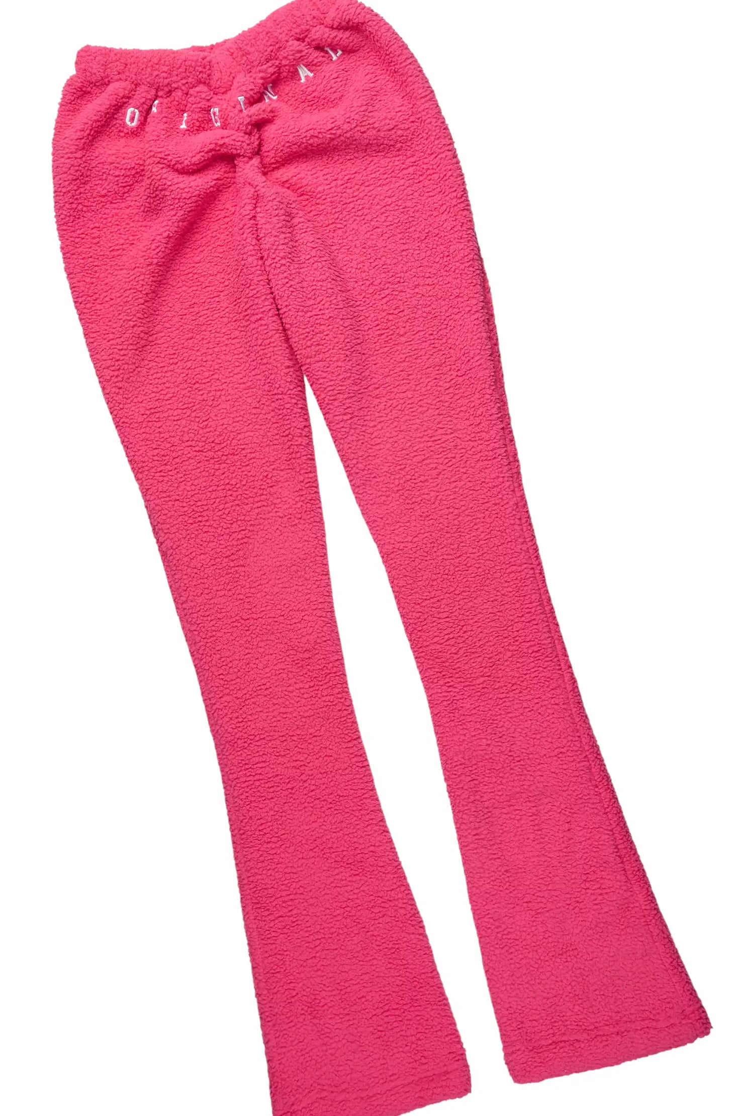 Krystiana Hot Pink Sherpa Zip Up Stacked Track Set
