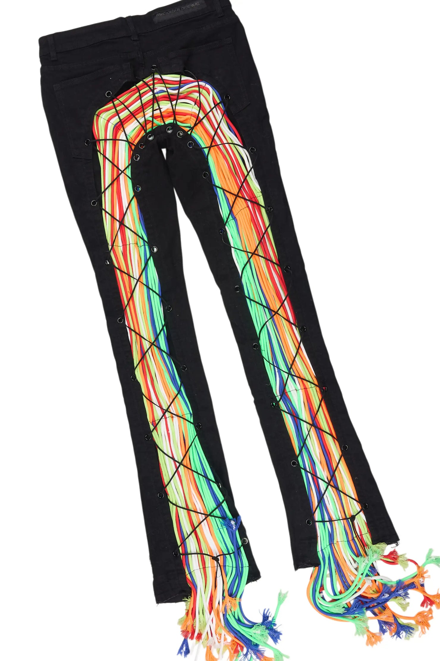 Palmer Black/Multi Graphic T-Shirt & Otto Stacked Flare Jean Set