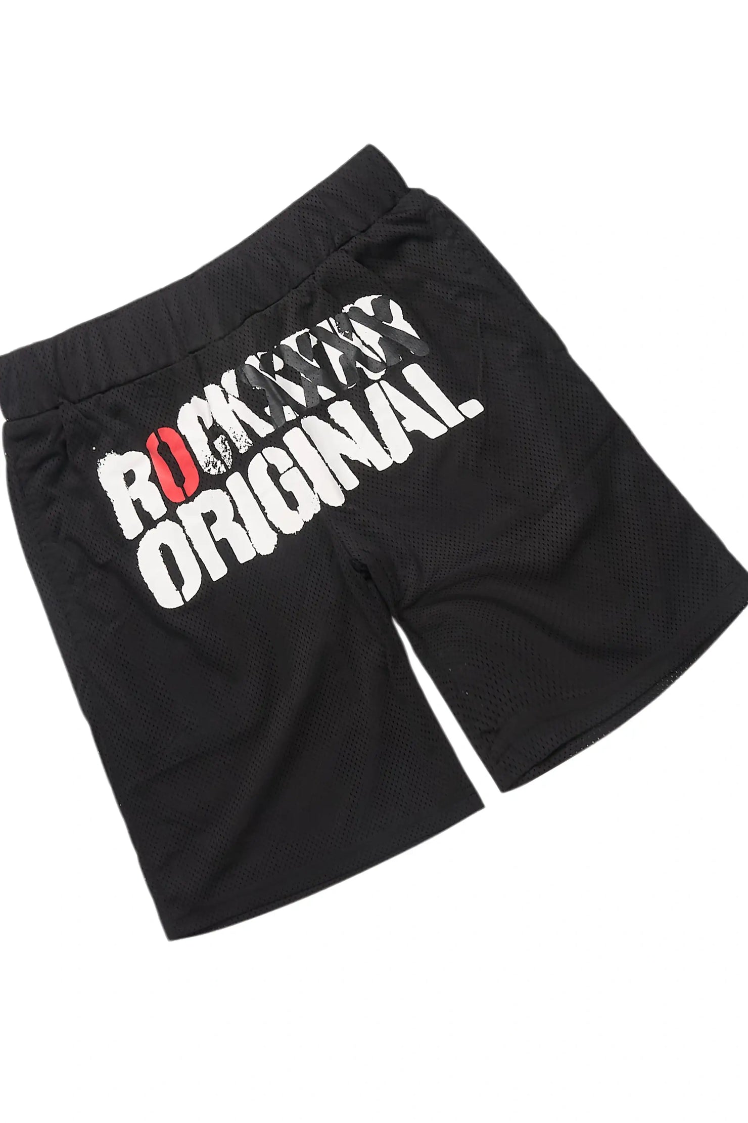 Crown Black Mesh Cut Sleeve Jersey Short Set