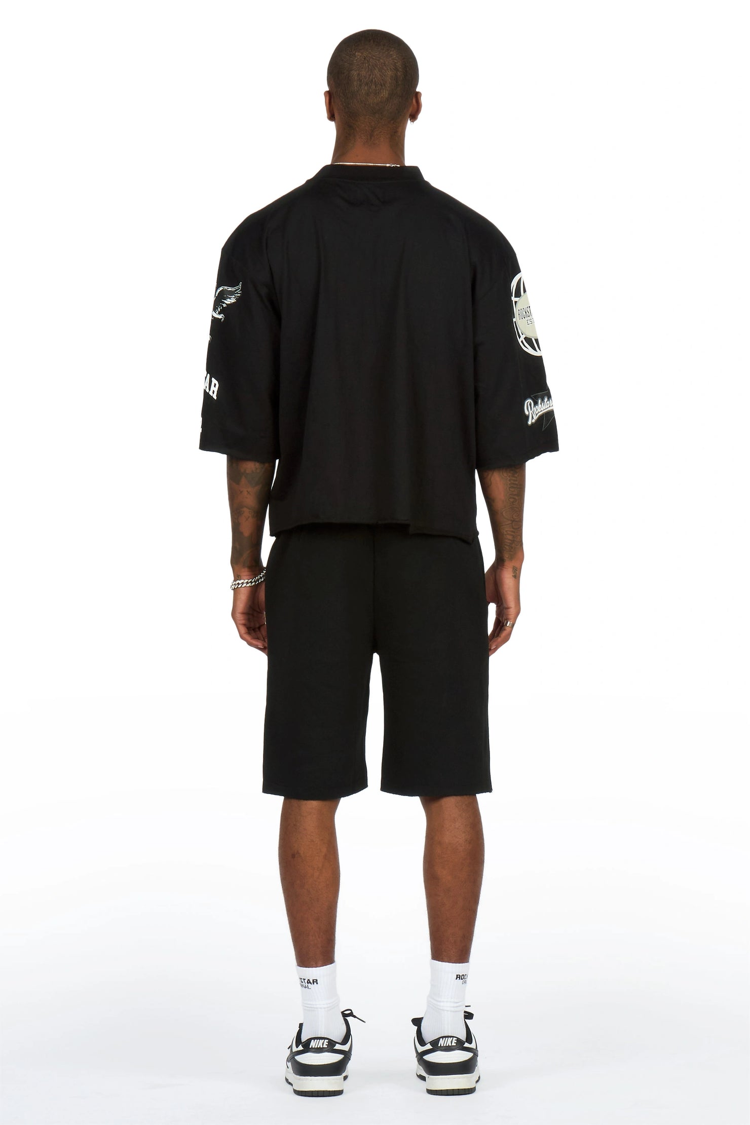 Gutta Black Rhinestone T-Shirt/Short Set