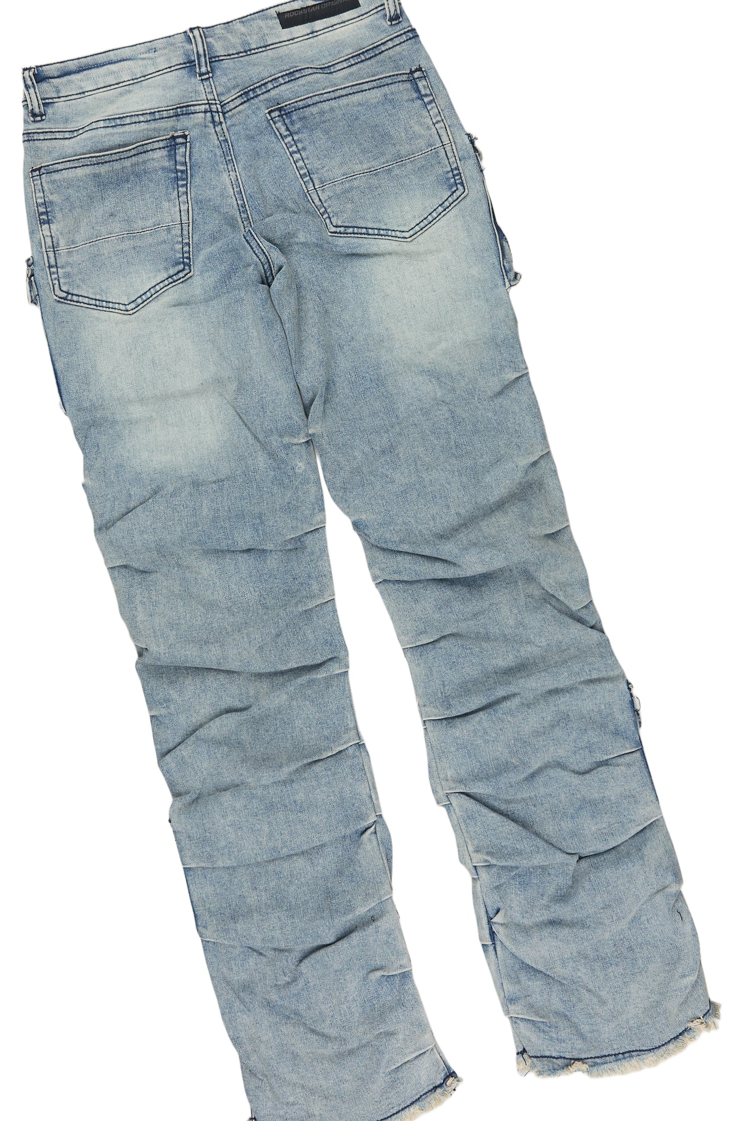 Boys Malen Orange/Blue T-Shirt Stacked Jean Set