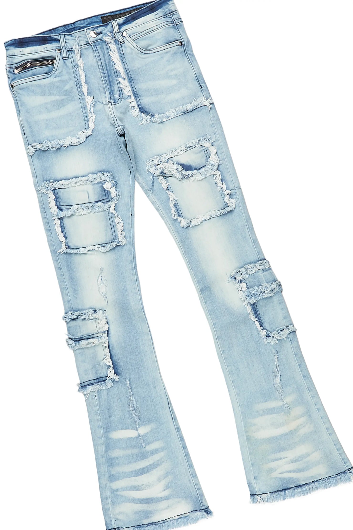 Lake White/Blue T-Shirt/Stacked Flare Jean Bundle