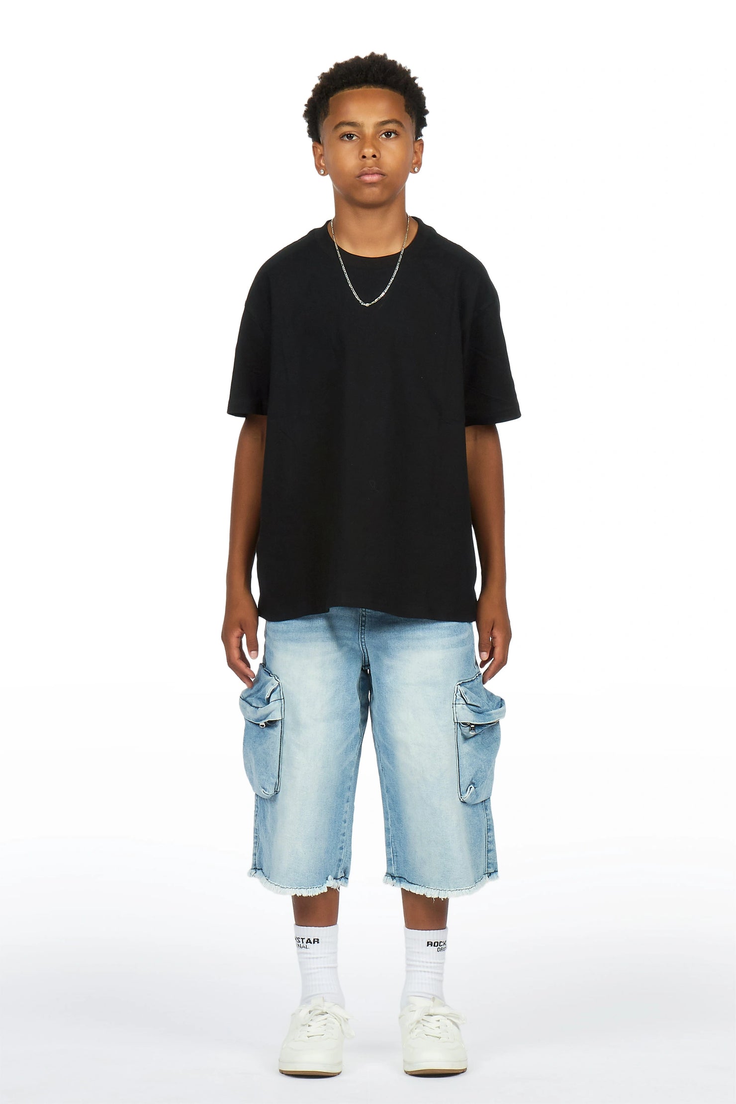 Boys Grand Light Wash Jort