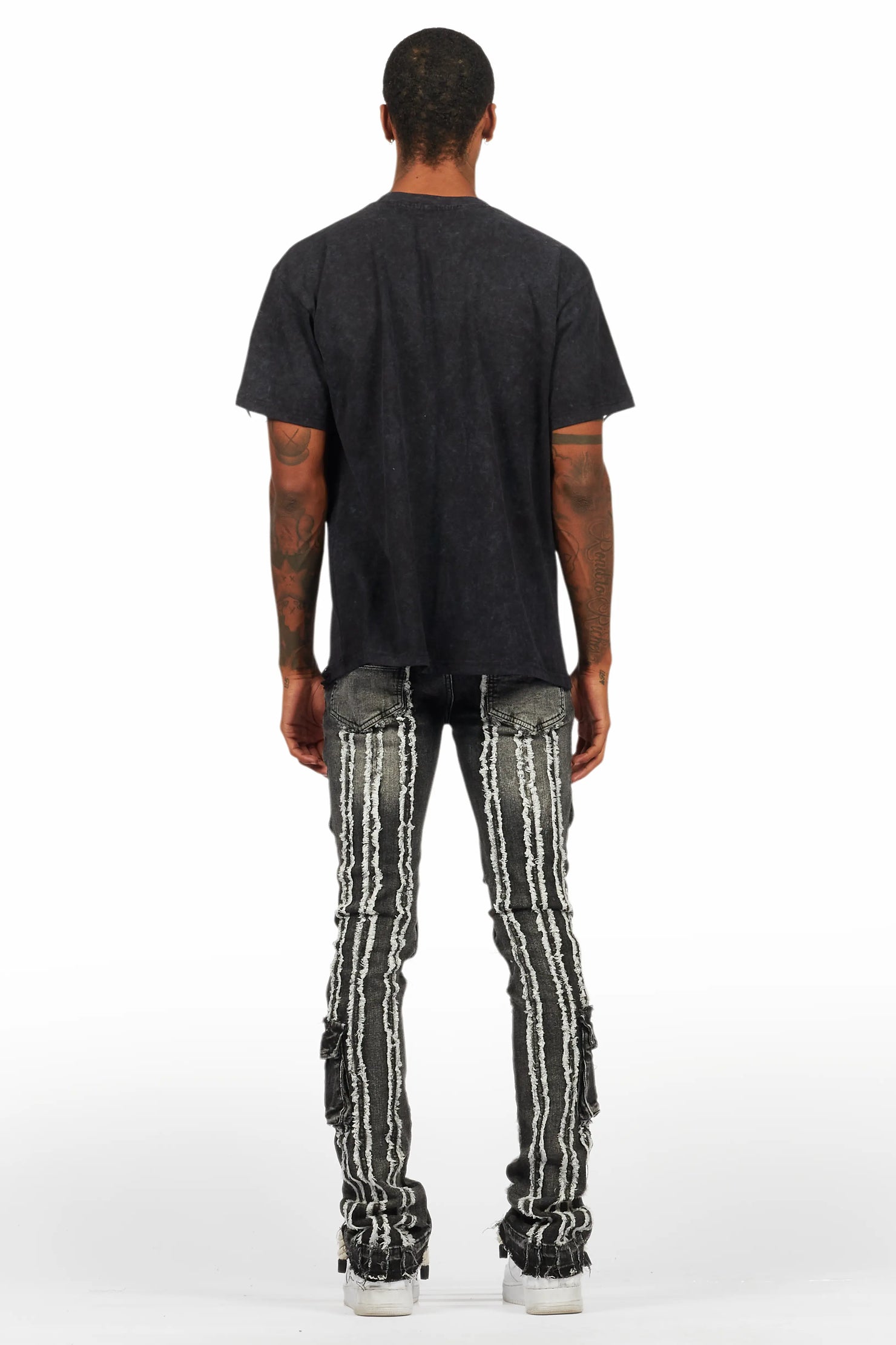 Hyzon Black Oversized Graphic T-Shirt