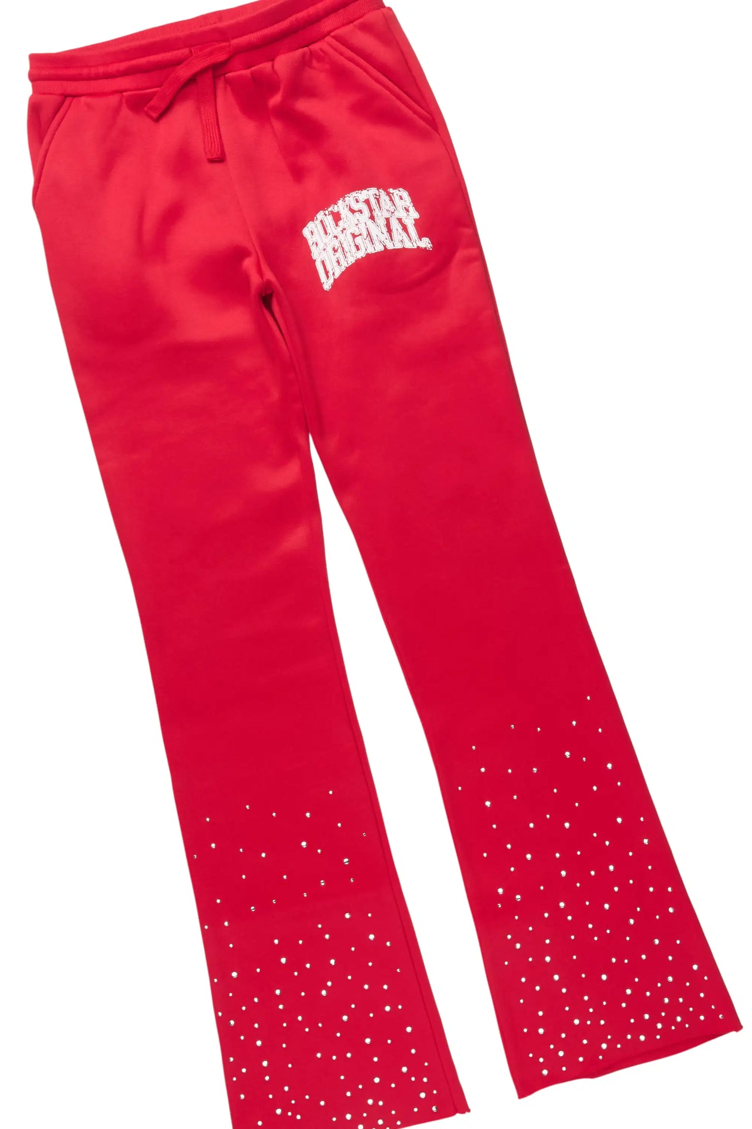 Boys Dontrello 2.0 Red Rhinestone Stacked Track Set
