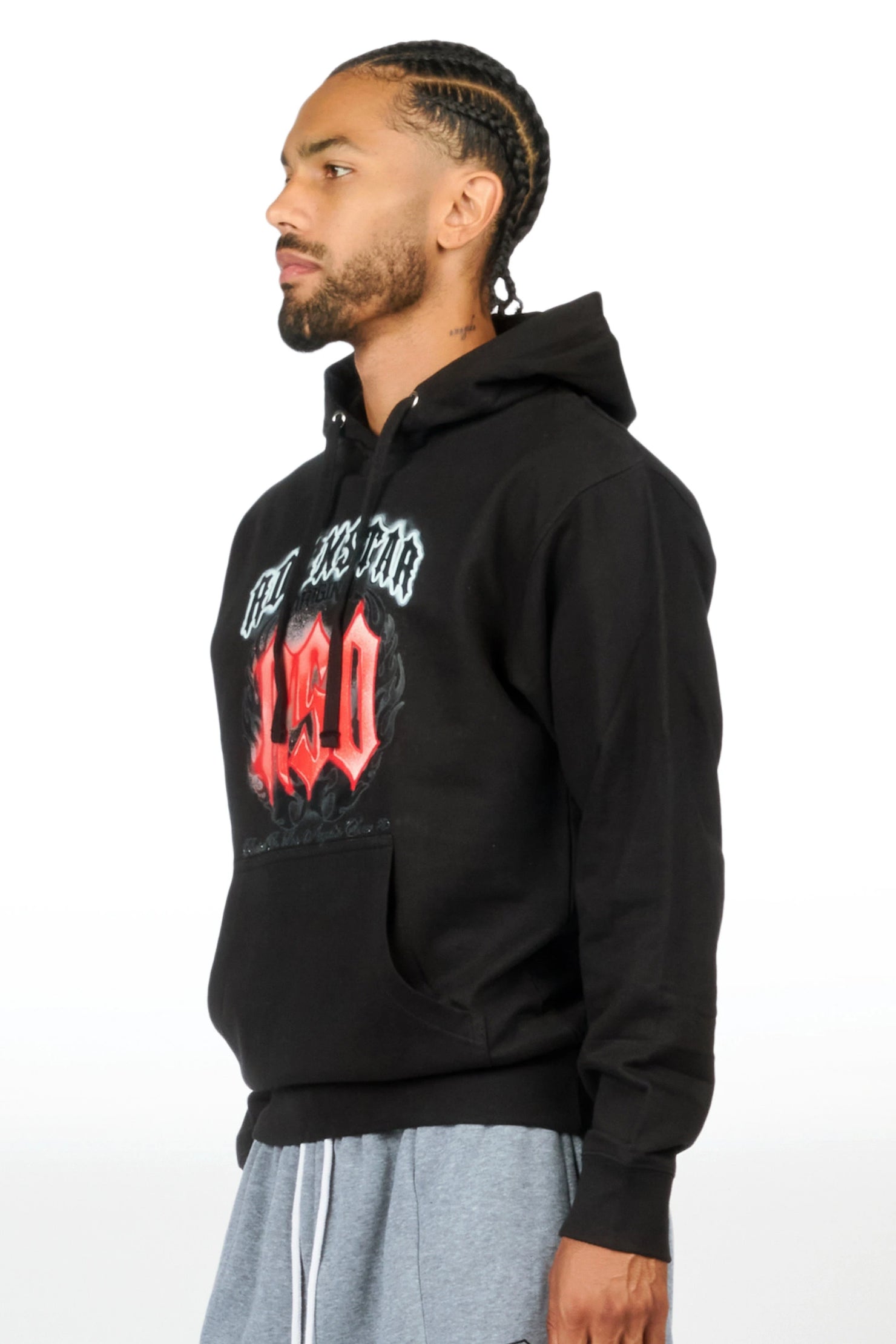Dante Black Graphic Hoodie