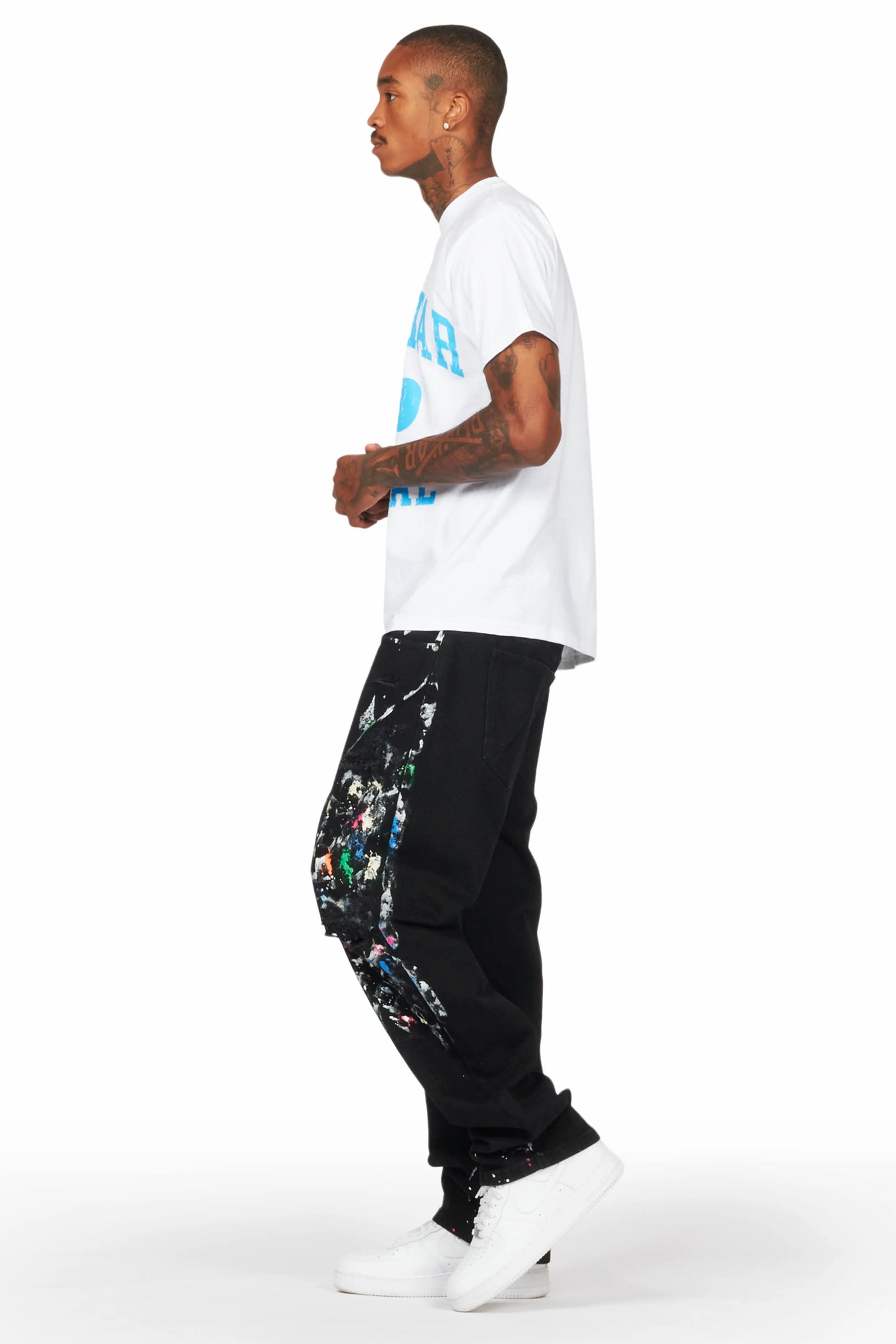 Zasha Black Painter Baggy Jean