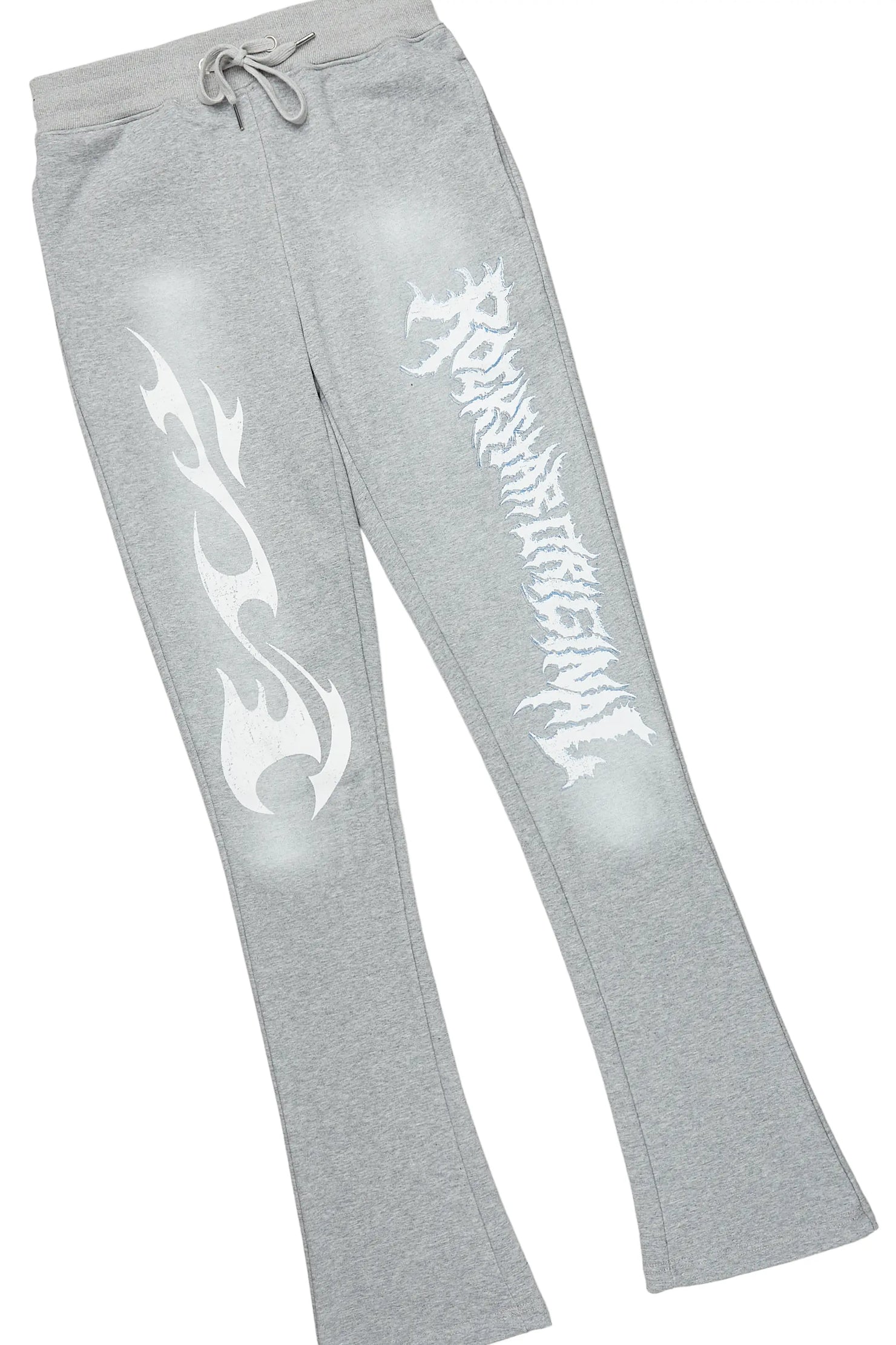 Exodus Black/Grey T-Shirt/Stacked Flare Track Pant Set