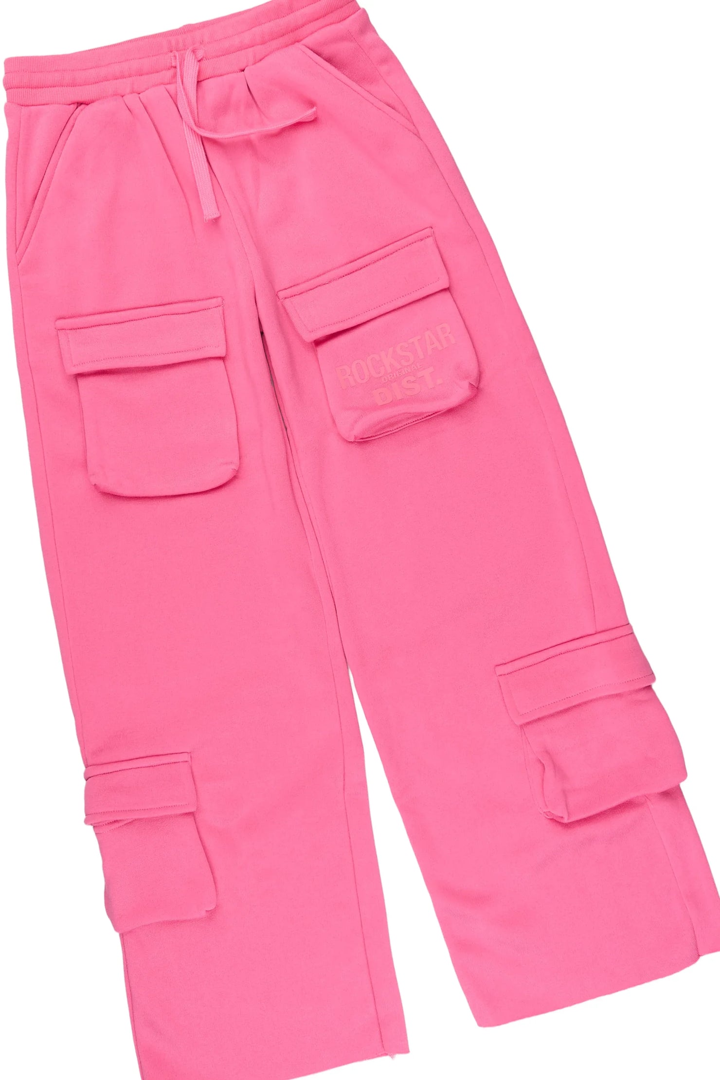 Girls Mauricia Pink Crop Baggy Track Set