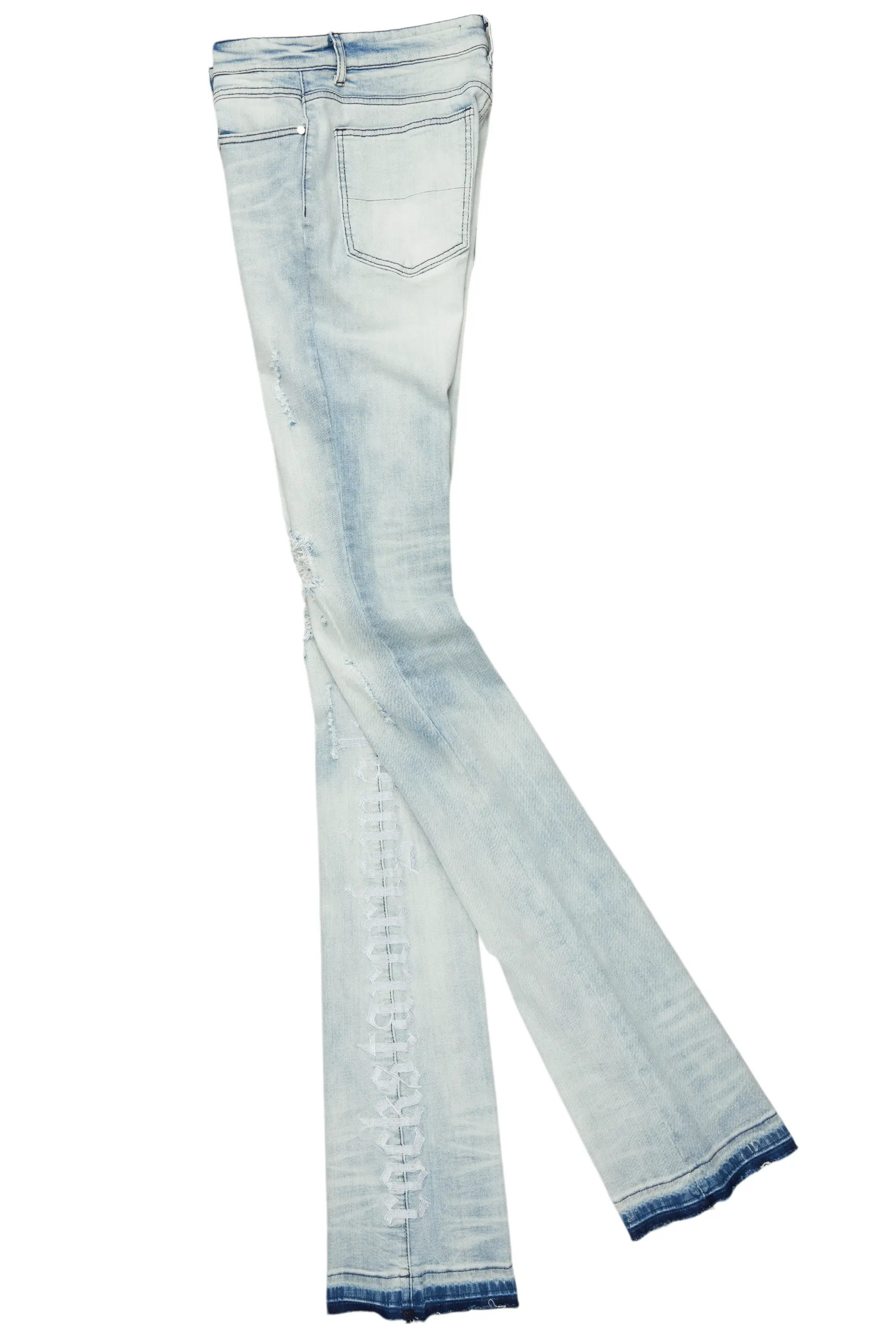 Colette Blue Wash Super Stacked Flare Jean