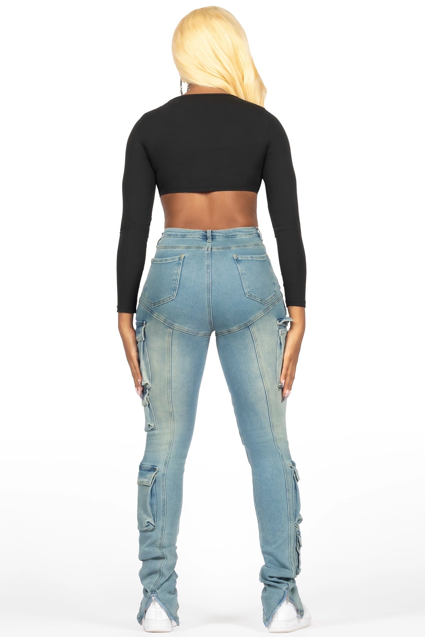 Jaylin Dirty Tint Skinny Stacked Jean