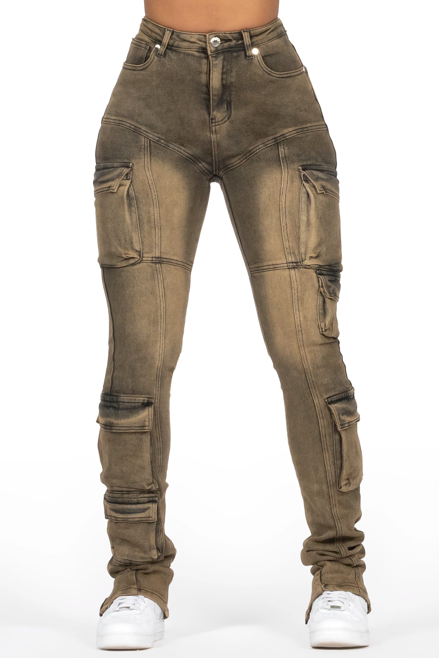 Jaylin Brown Wash Skinny Stacked Jean