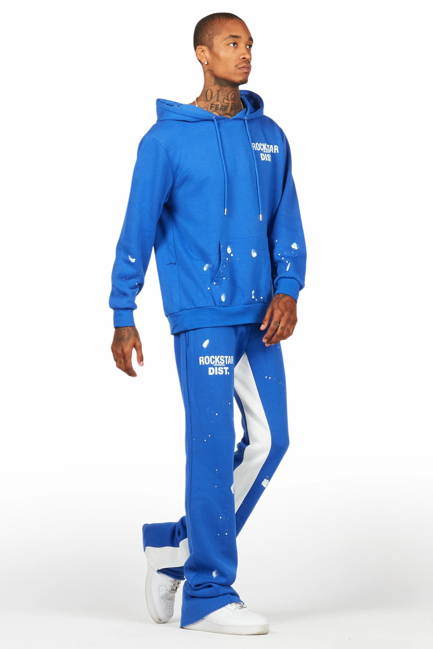 Raffer Royal Blue Hoodie Baggy Fit Pant Track Set