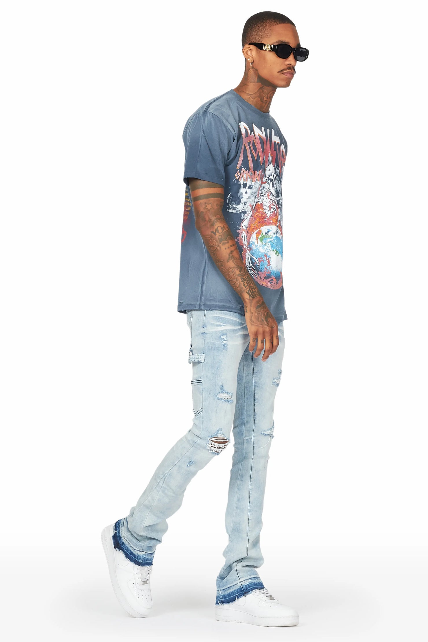 Zaylor Light Blue Super Stacked Jean
