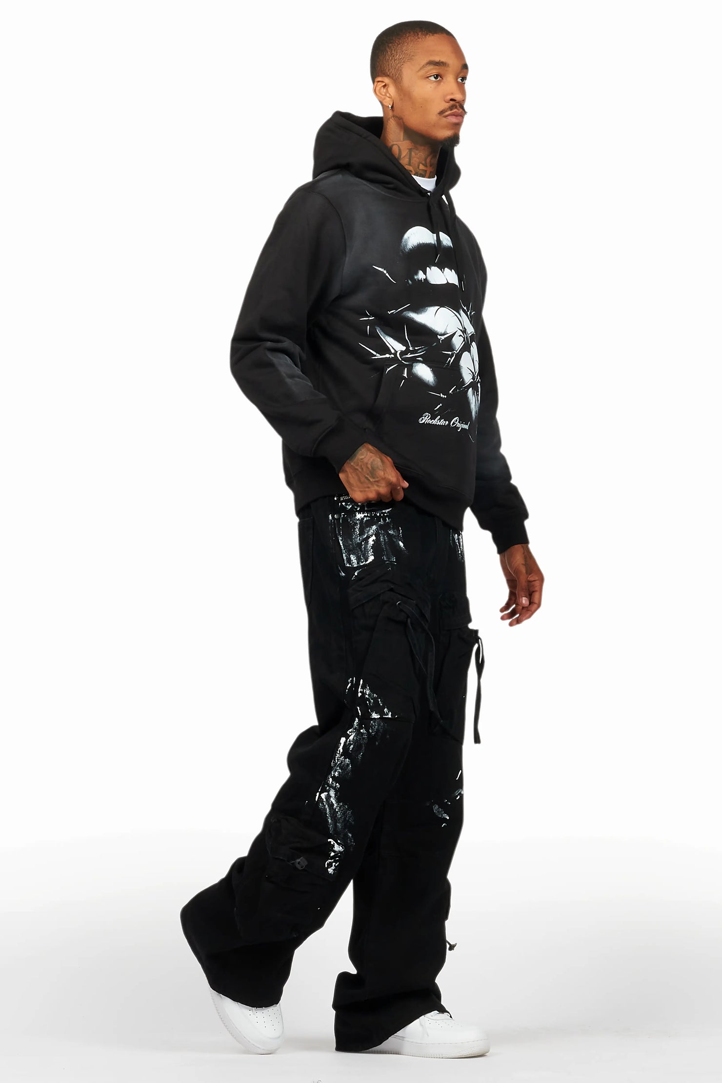 Schmear Black/White Hoodie/Baggy Fit Jean Bundle