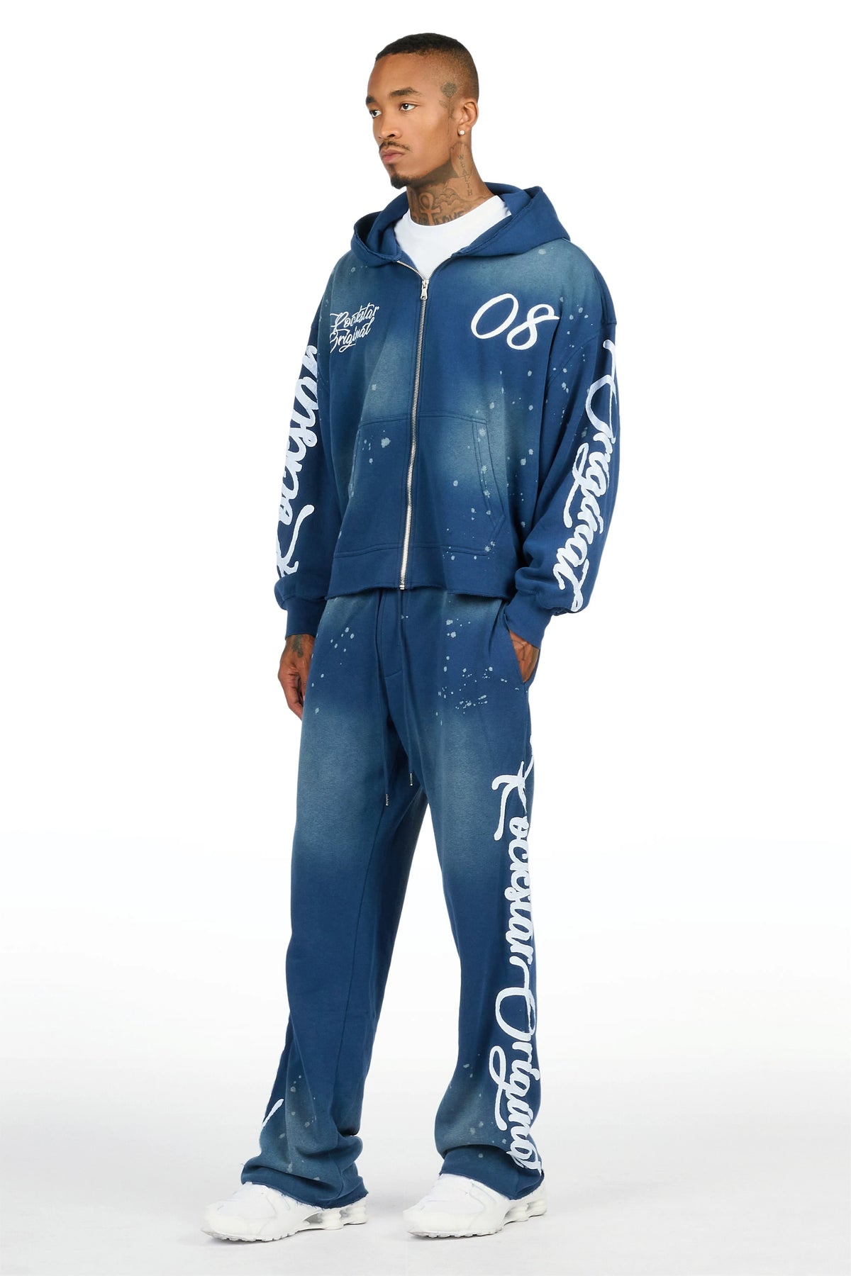 Hanif Navy Hoodie/Straight Pant Track Set