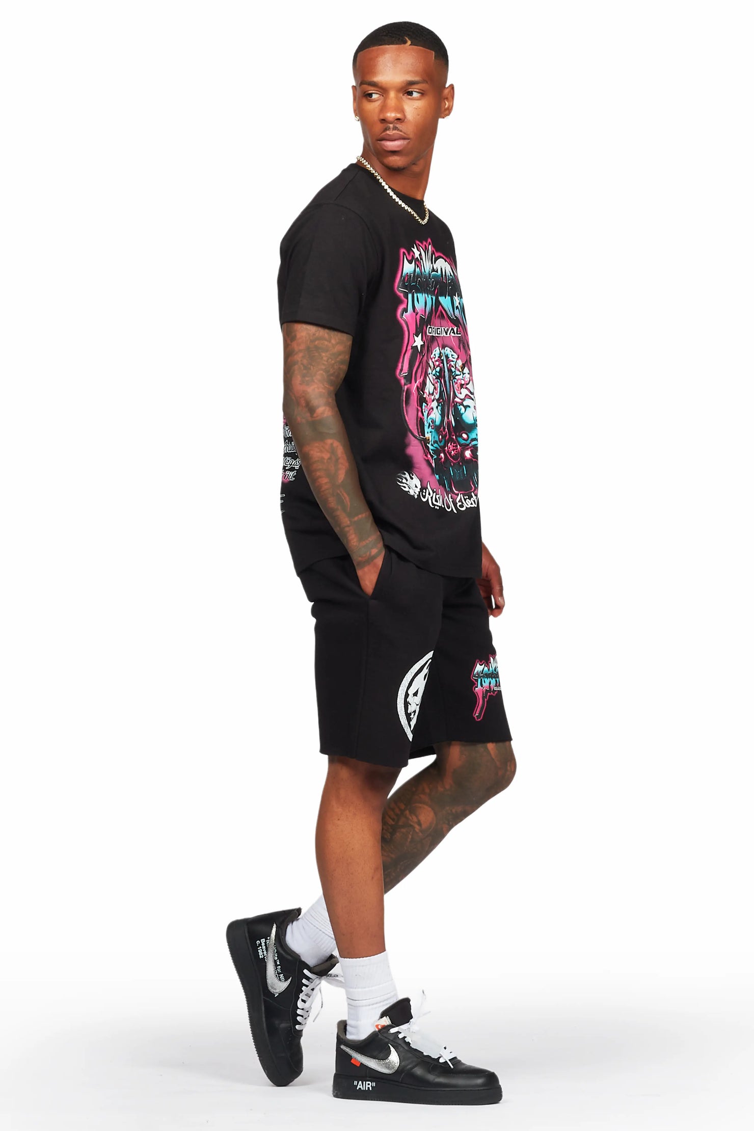 Lucy Black T-Shirt/Short Set